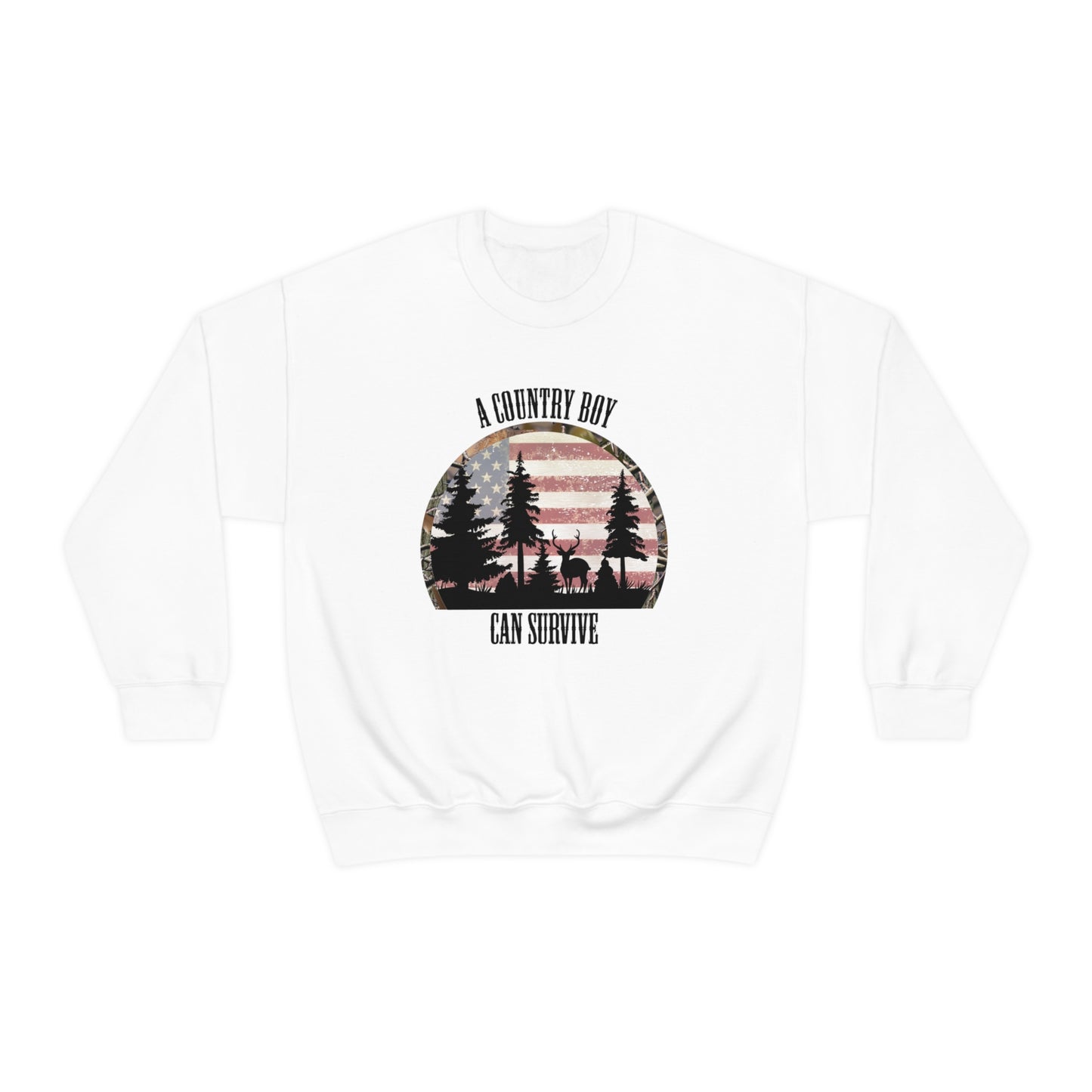 "A Country Boy Can Survive" - Unisex Heavy Blend™ Crewneck Sweatshirt