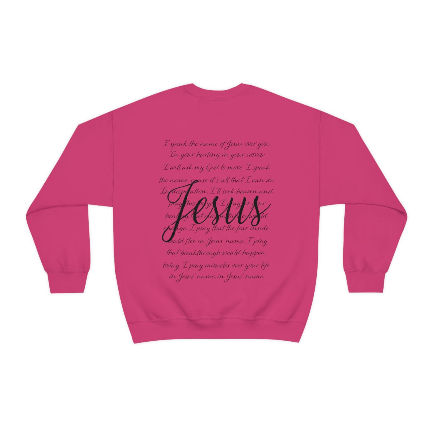 "Jesus Scripture" Front & Back Design - Unisex Heavy Blend™ Crewneck Sweatshirt