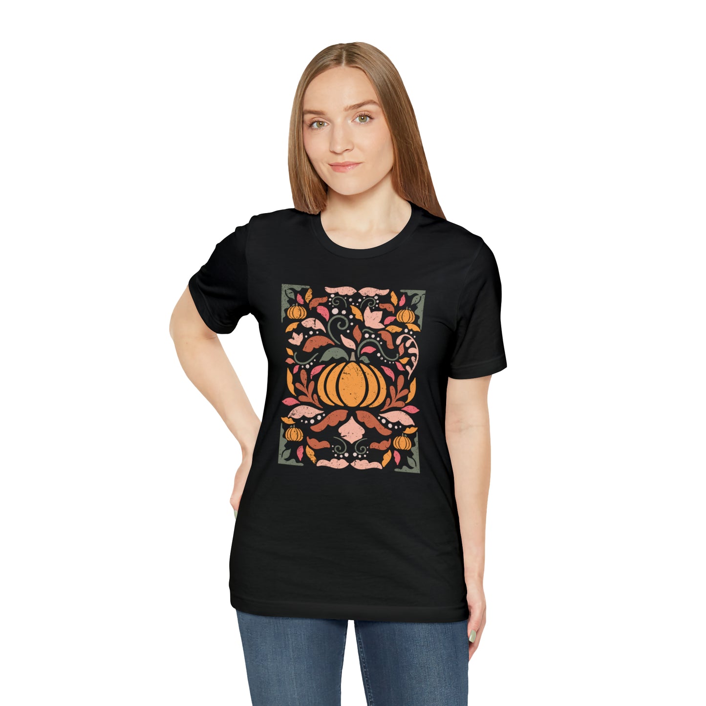 Distressed Boho Fall Floral Mural T-Shirt