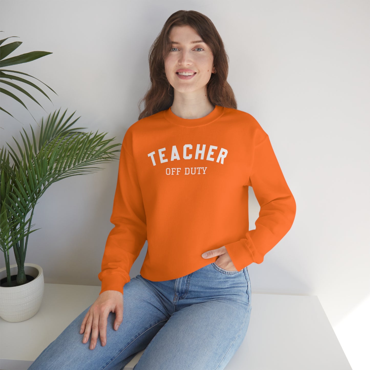 "Teacher Off-Duty" - Unisex Heavy Blend™ Crewneck Sweatshirt