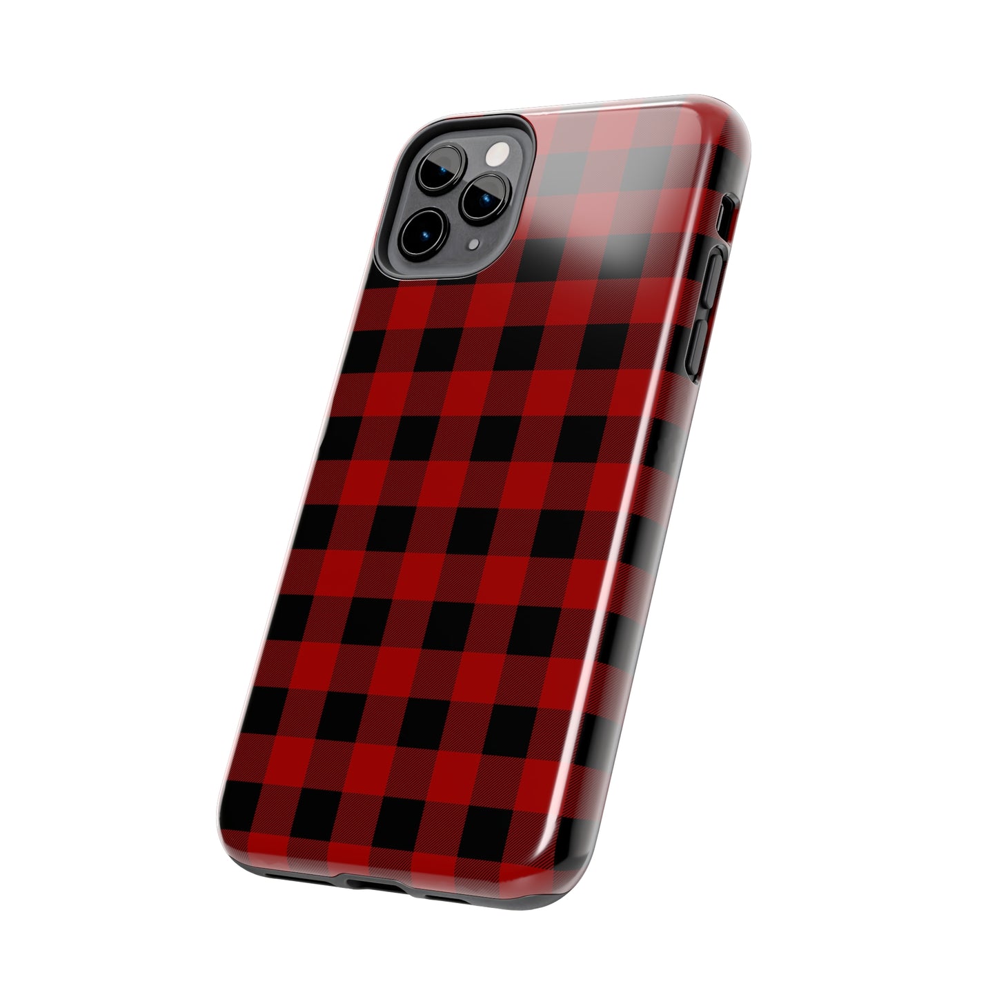 Red and Black Plaid Tough Phone Cases