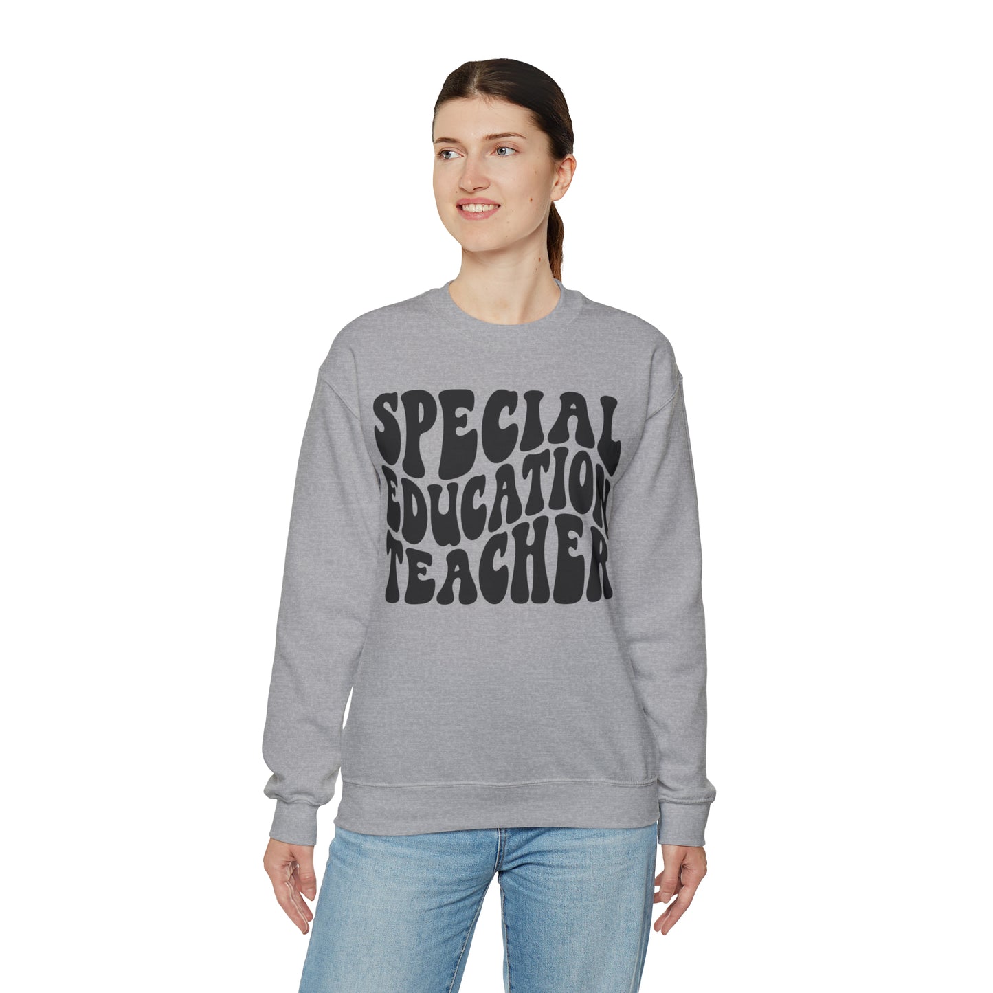 Special Education Teacher Black Logo Unisex Heavy Blend™ Crewneck Sweatshirt