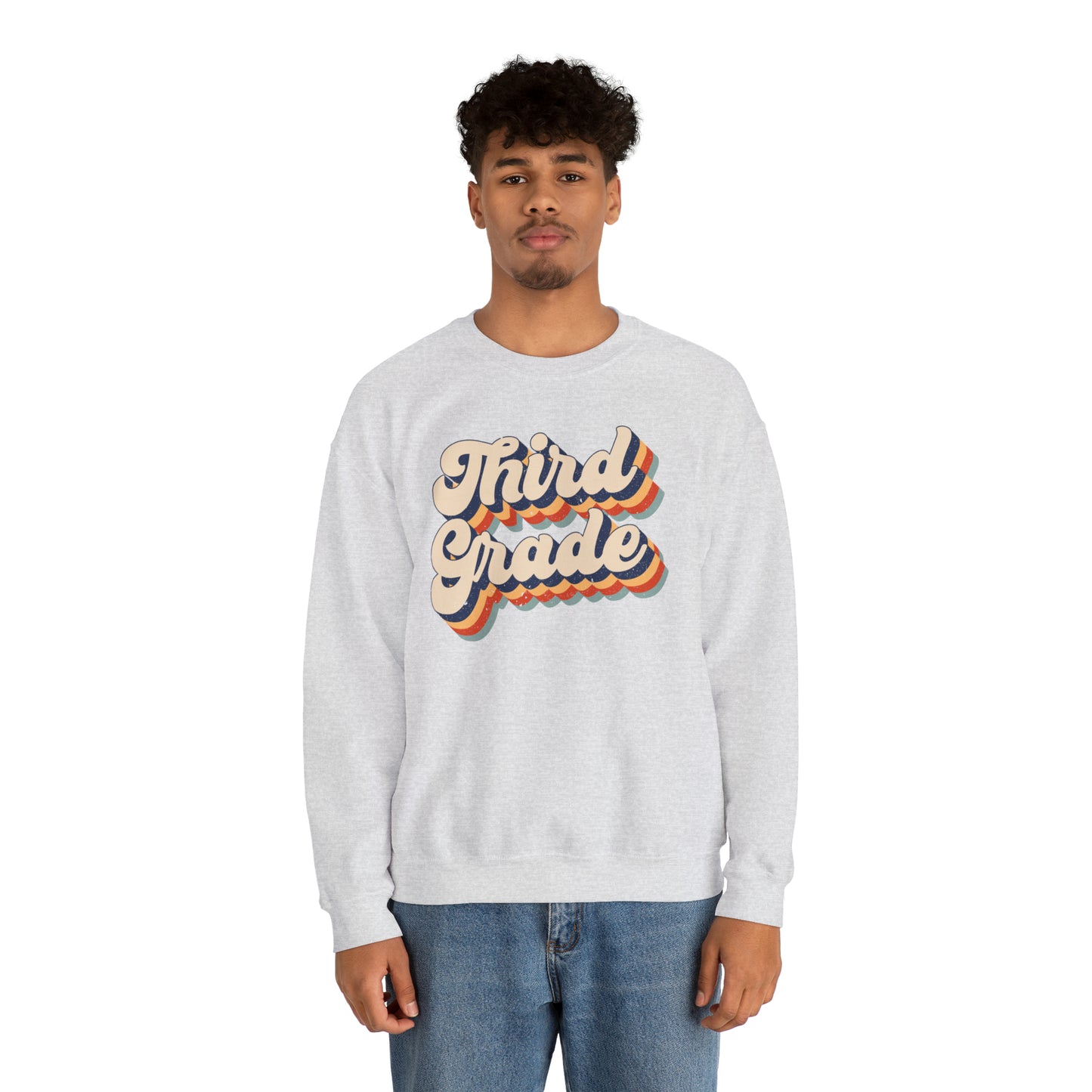 Retro Third Grade Unisex Heavy Blend™ Crewneck Sweatshirt