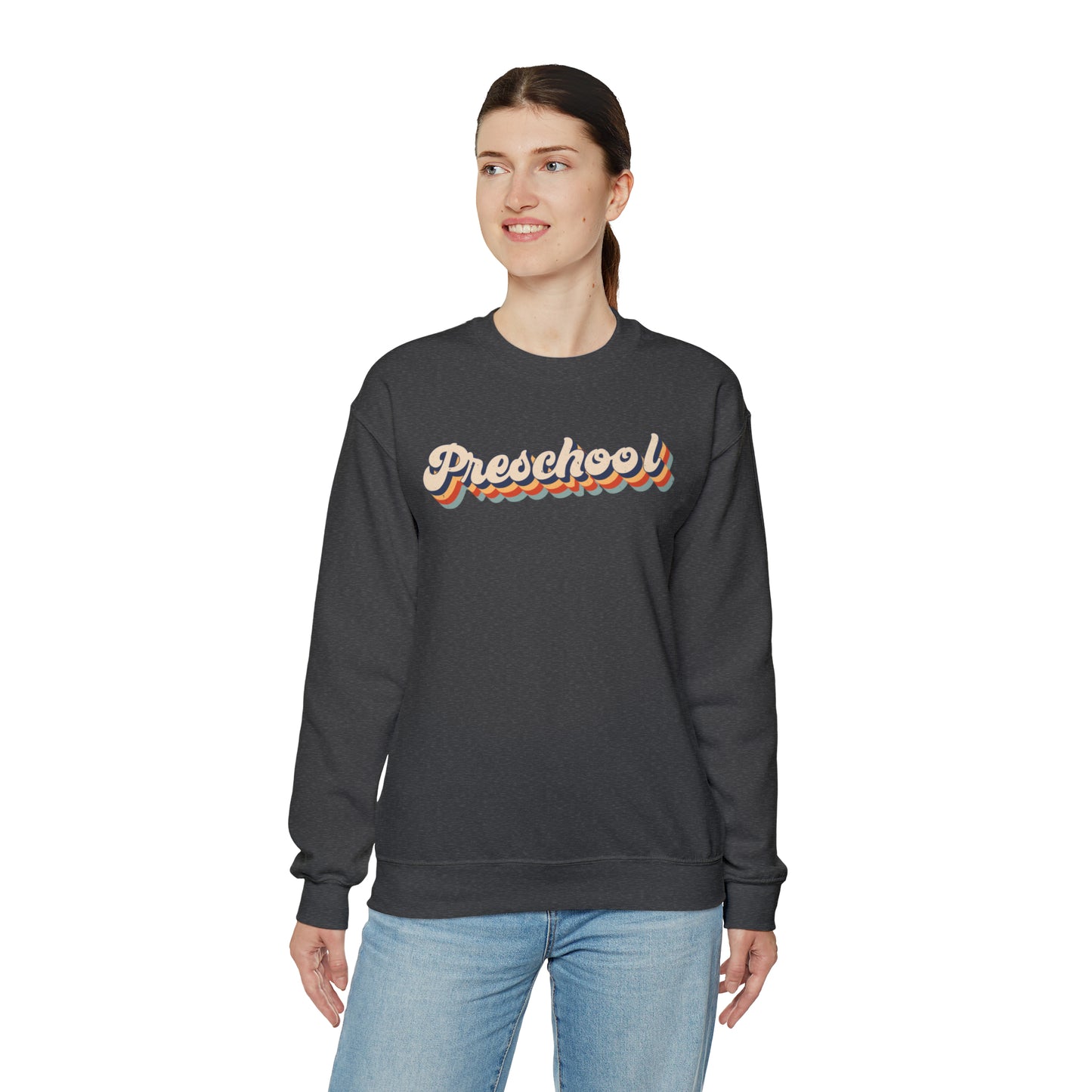 Retro Preschool Unisex Heavy Blend™ Crewneck Sweatshirt