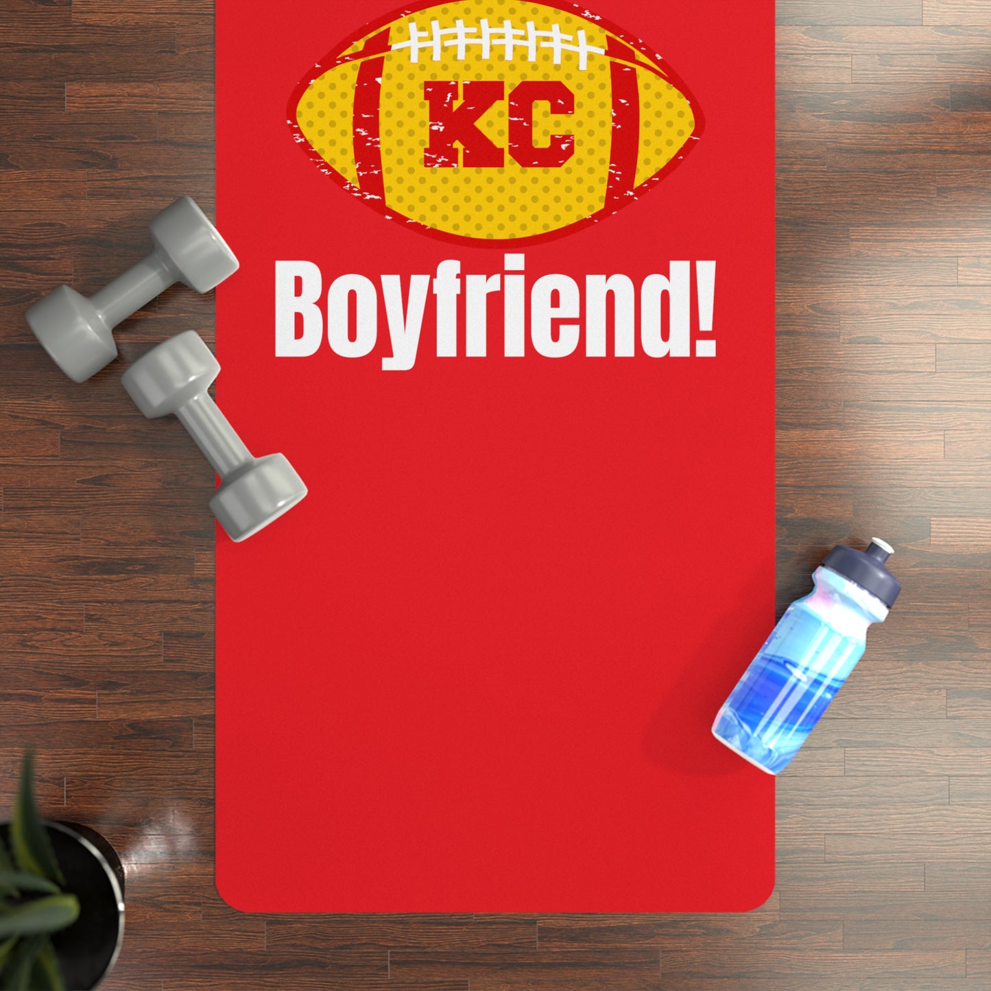 Go Taylor's Boyfriend Football Kelce and Swift Rubber Yoga Mat - Red