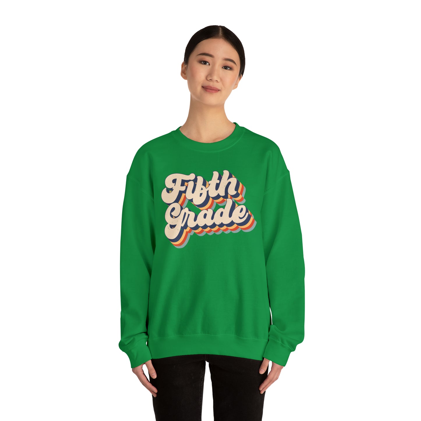 Retro Fifth Grade Unisex Heavy Blend™ Crewneck Sweatshirt