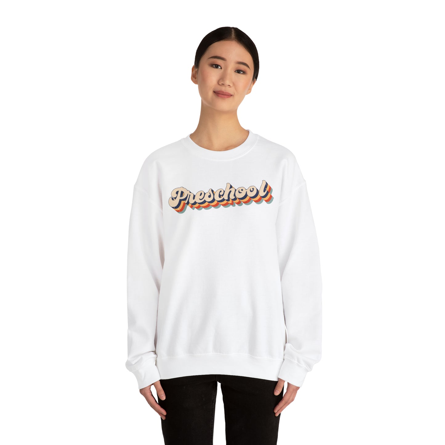 Retro Preschool Unisex Heavy Blend™ Crewneck Sweatshirt