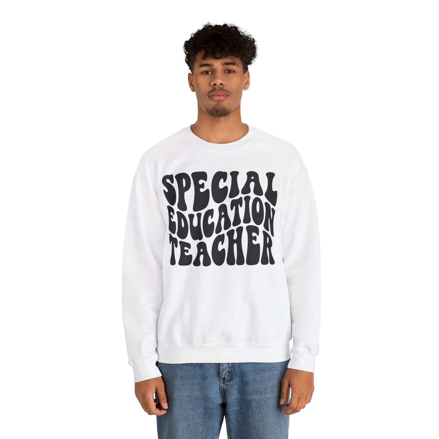 Special Education Teacher Black Logo Unisex Heavy Blend™ Crewneck Sweatshirt