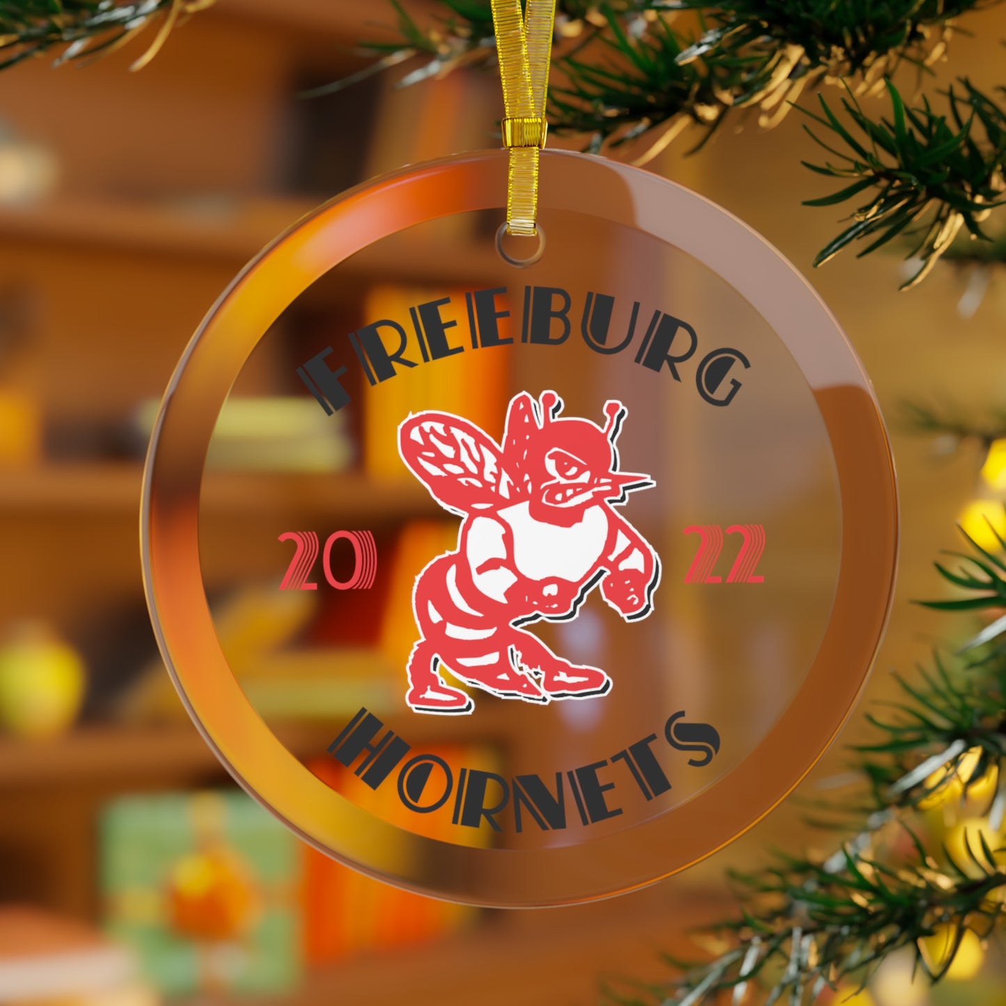 Freeburg Hornet Glass Ornament - 2022