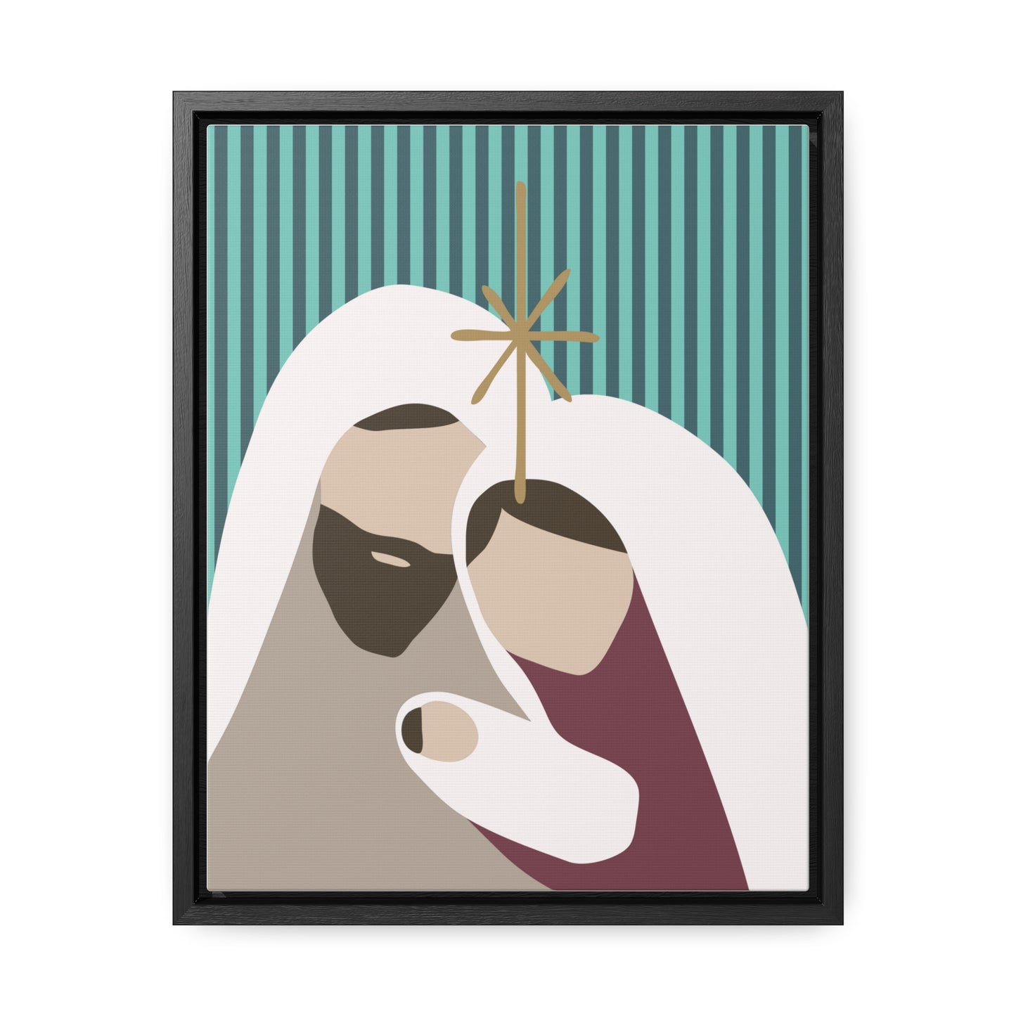 Holy Family Christian Christmas Holiday Gallery Canvas Wraps, Vertical Frame