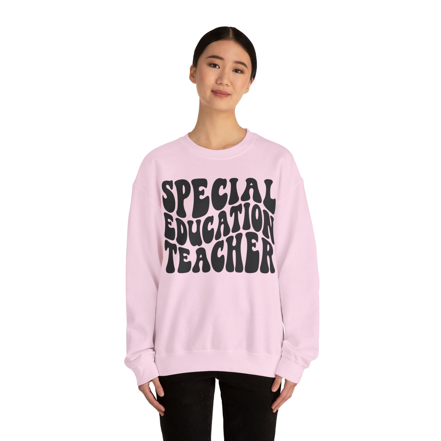 Special Education Teacher Black Logo Unisex Heavy Blend™ Crewneck Sweatshirt