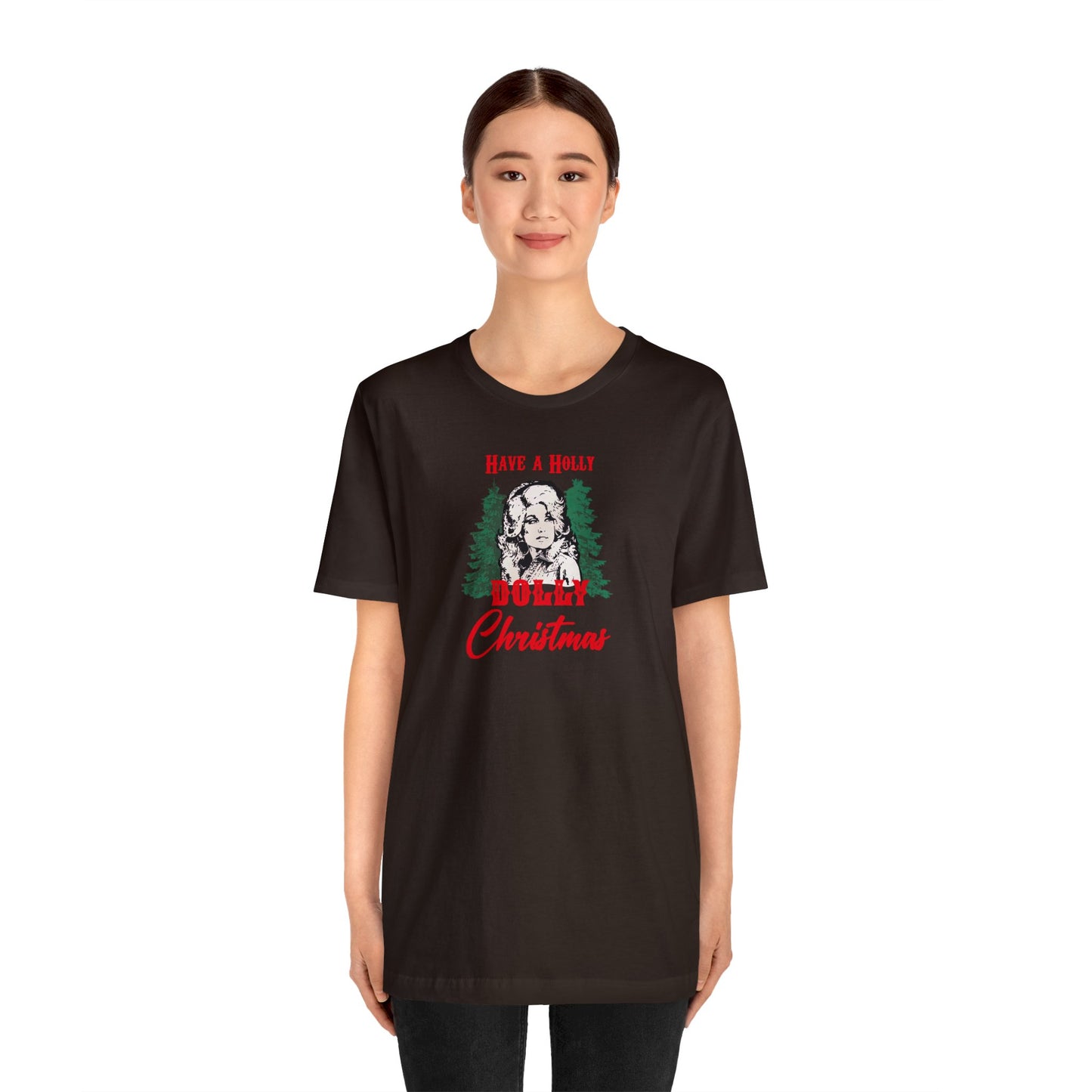 Have a Holly Dolly Christmas Bella Jersey Short Sleeve Tee (Unisex)