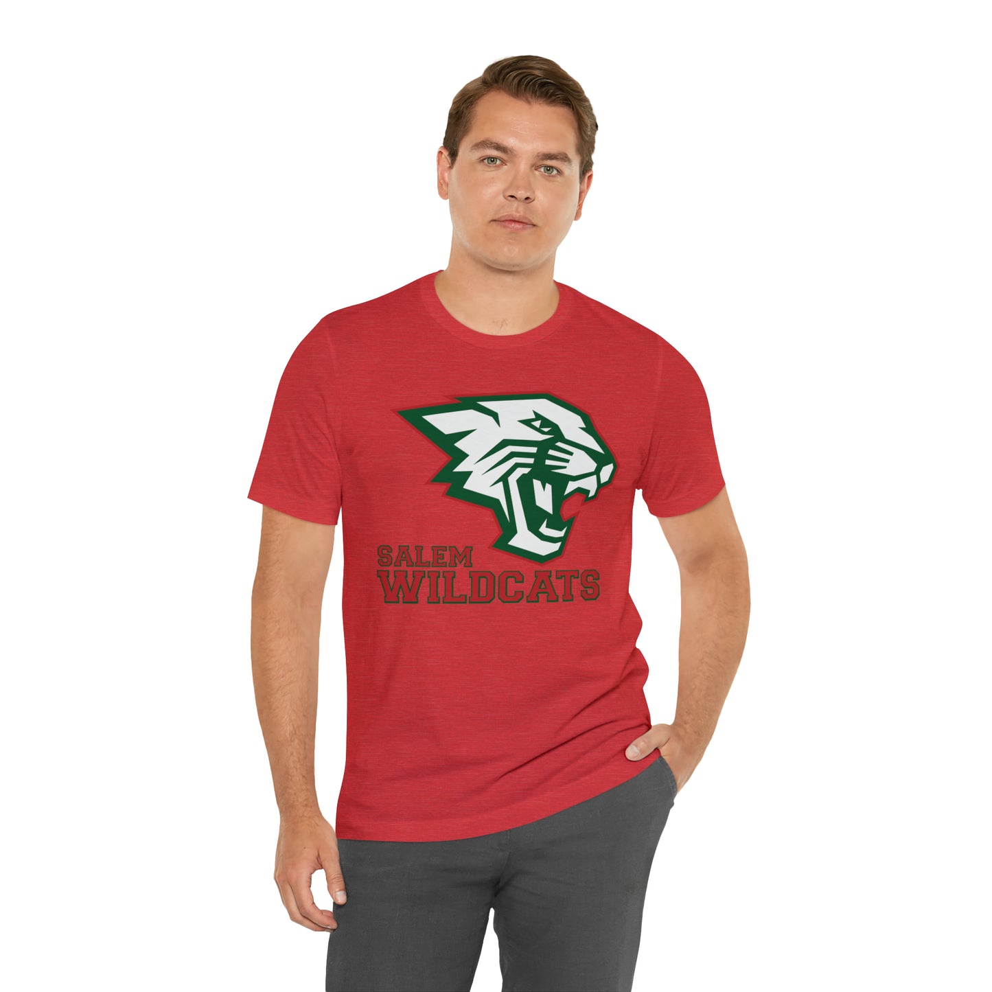 Salem Wildcats Jersey Short Sleeve Tee - Red Print