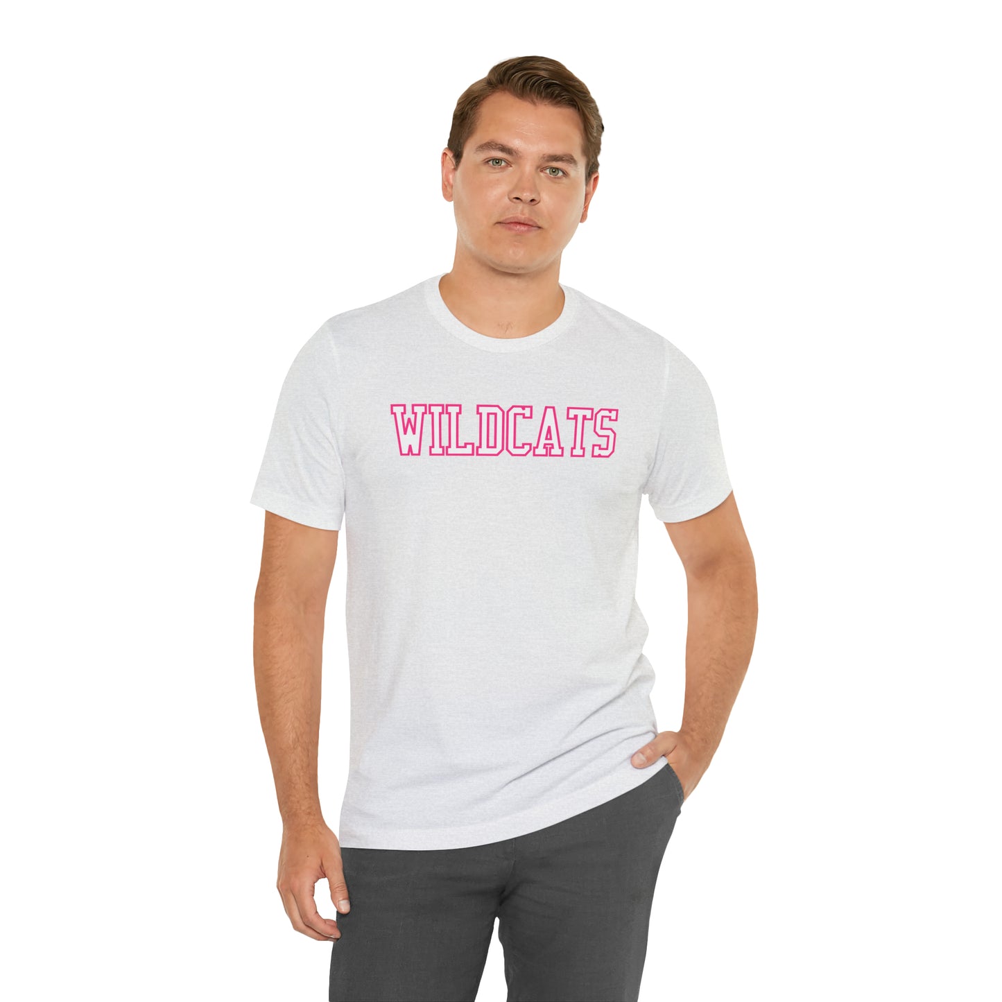 Pink Salem Wildcats Jersey Short Sleeve Tee - Green Print