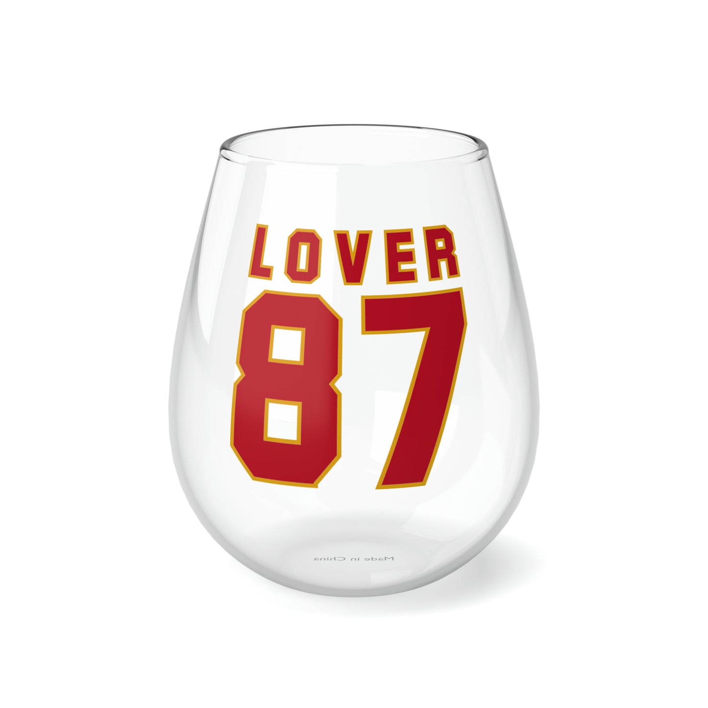 Lover 87 Swift and Kelce Stemless Wine/ Glass, 11.75oz