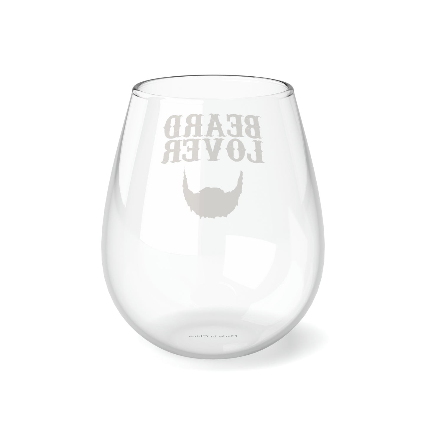 Beard Lover Stemless Wine/ Glass, 11.75oz