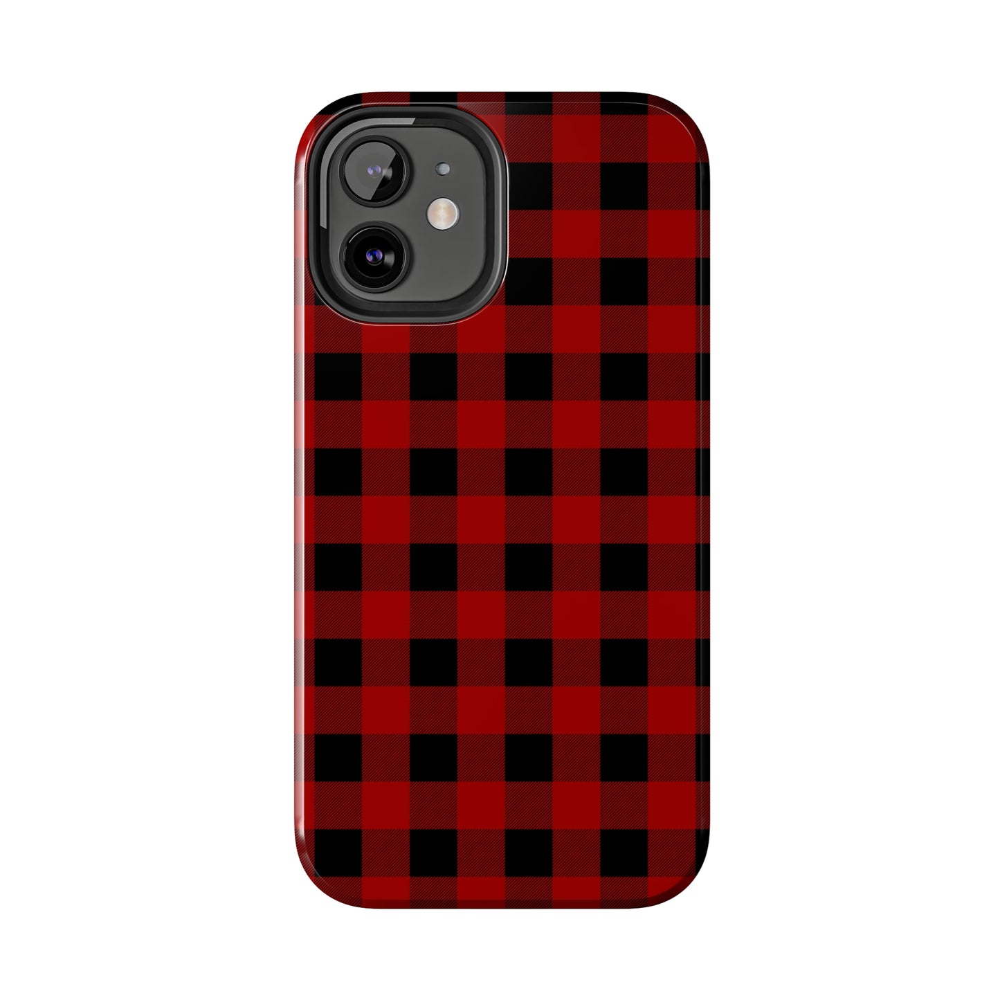 Red and Black Plaid Tough Phone Cases