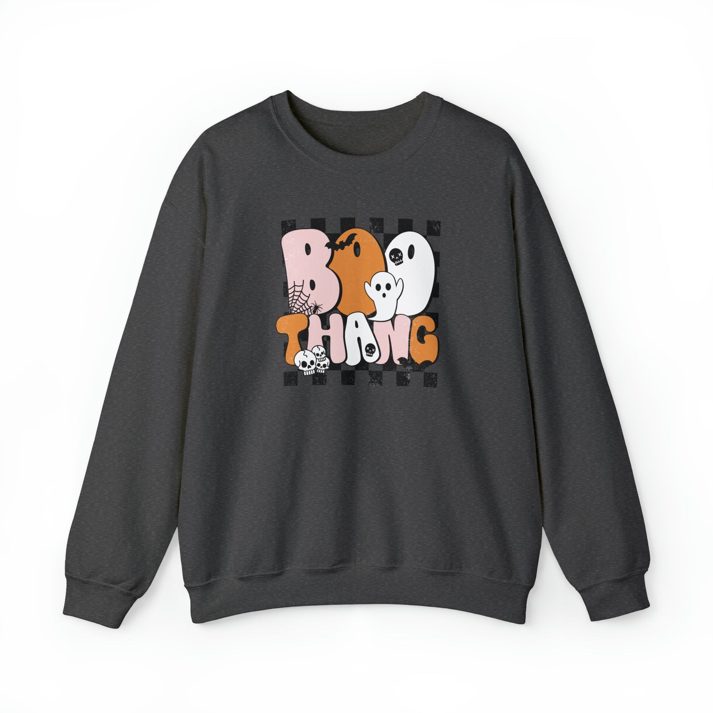 Boo Thang Fall Halloween Retro Warm Colored  Unisex Heavy Blend™ Crewneck Sweatshirt