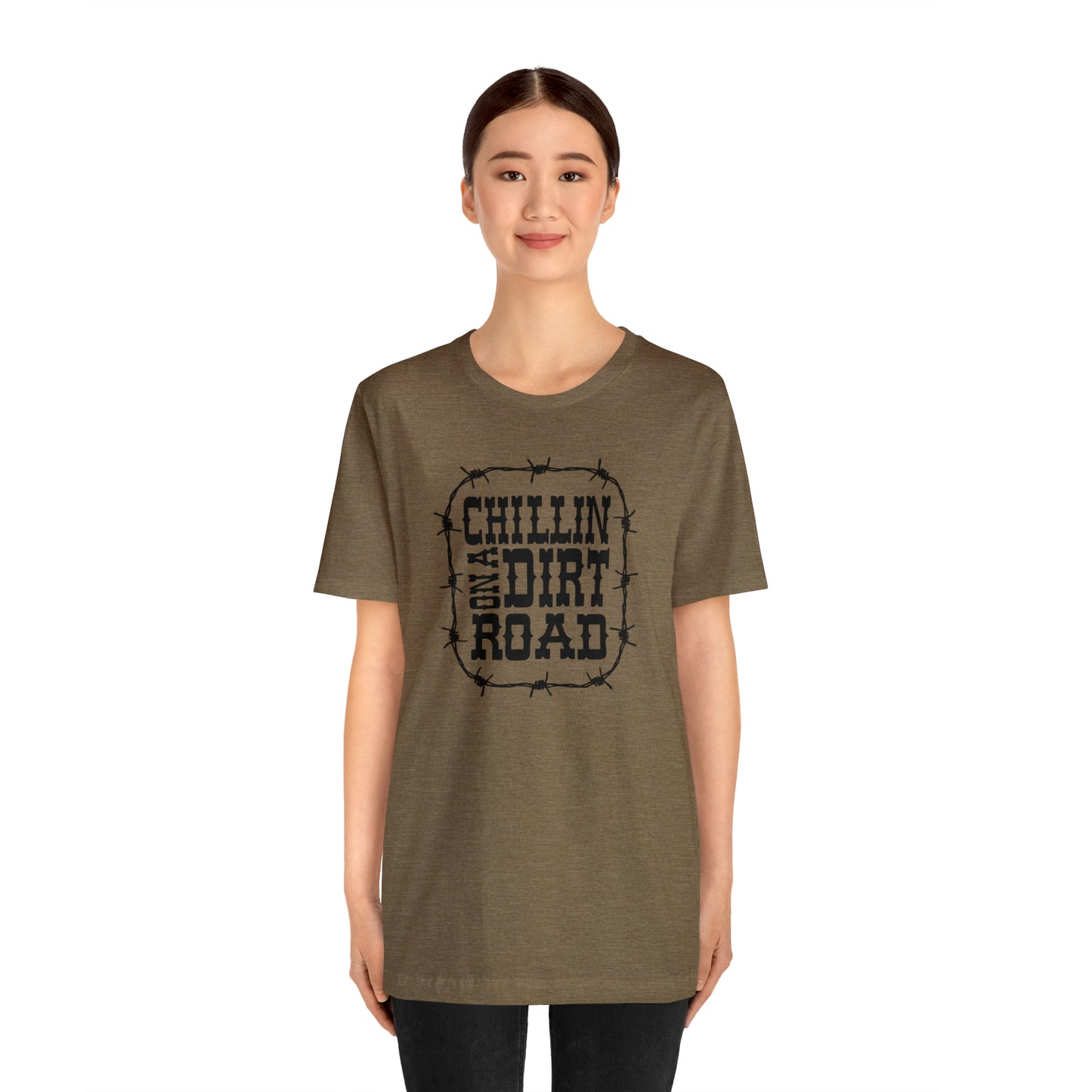 "Chillin' on a Dirt Road" Unisex Jersey Short Sleeve Tee