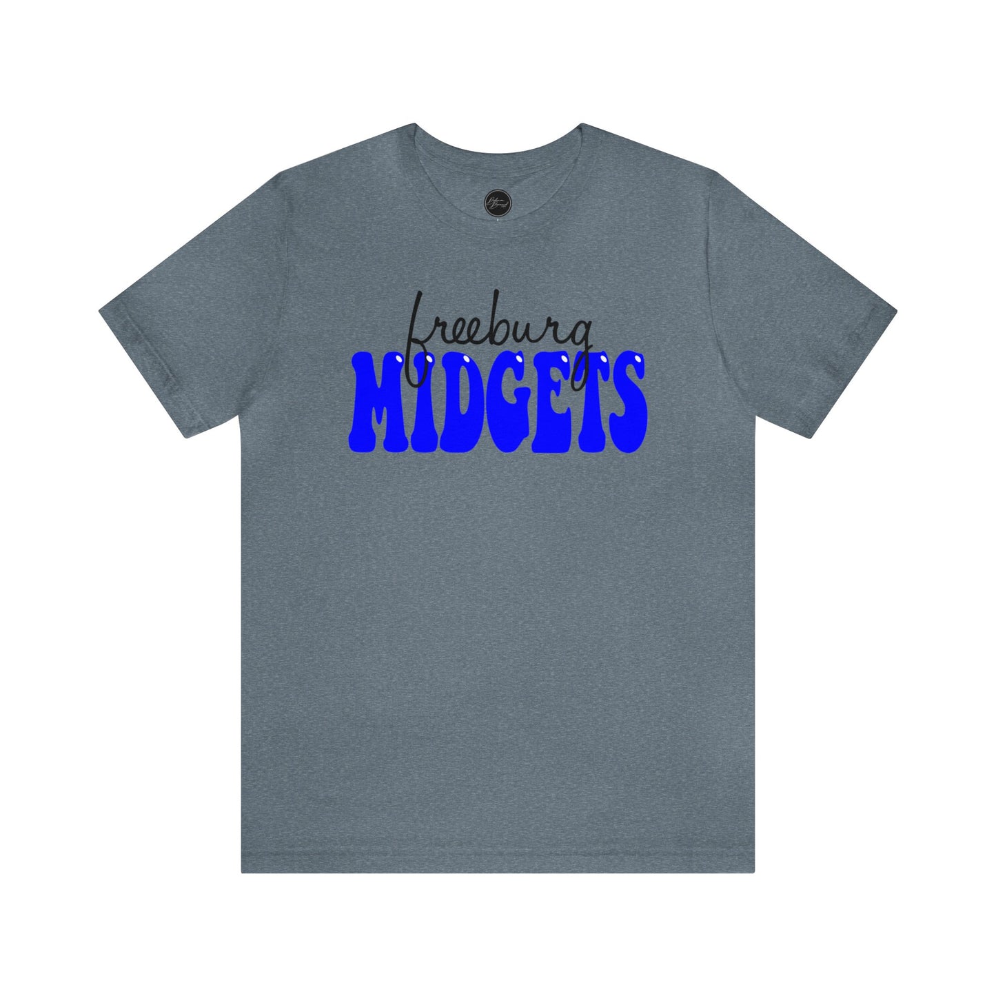 Freeburg Midgets Cursive Bubble Logo Bella Jersey Short Sleeve Tee (Unisex)