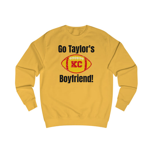 Go Taylor's Boyfriend Swift Kelce Football Shirt  with Swift 87 on back Unisex Heavy Blend™ Crewneck Sweatshirt - FRONT and BACK Design