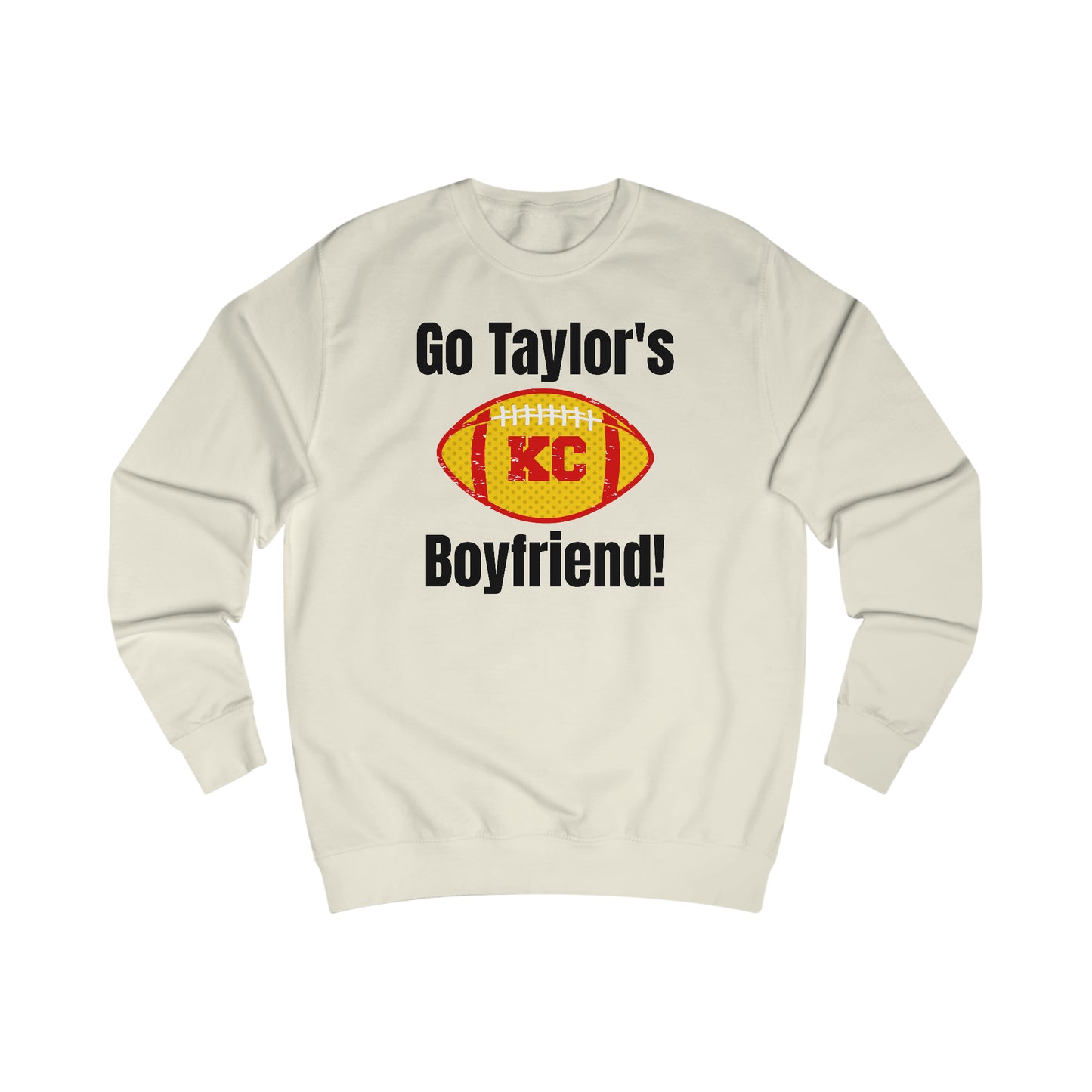 Go Taylor's Boyfriend Swift Kelce Football Shirt  with Swift 87 on back Unisex Heavy Blend™ Crewneck Sweatshirt - FRONT and BACK Design