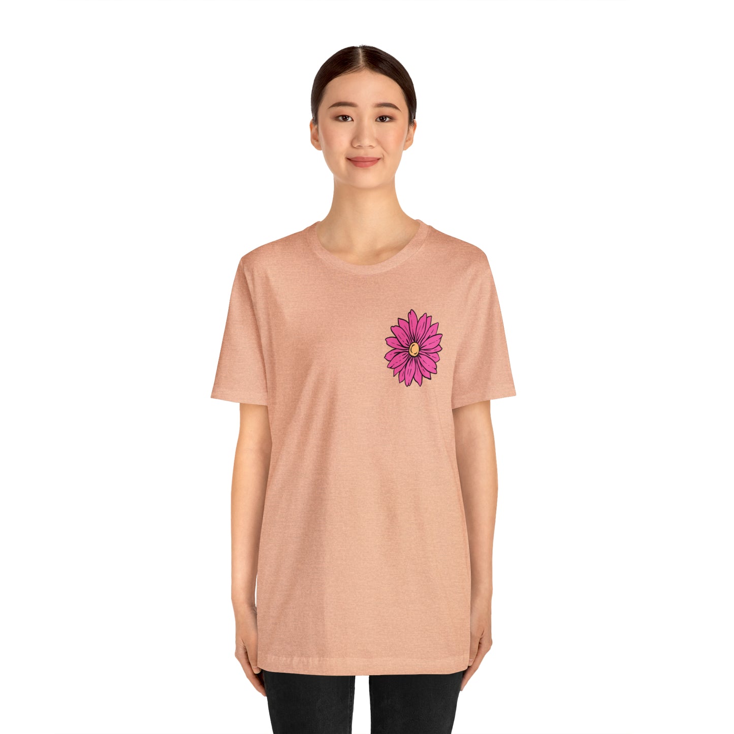 TWO SIDED Positive Energy T-Shirt (Flower on Front - Positive Energy on Back) Christian T-Shirt