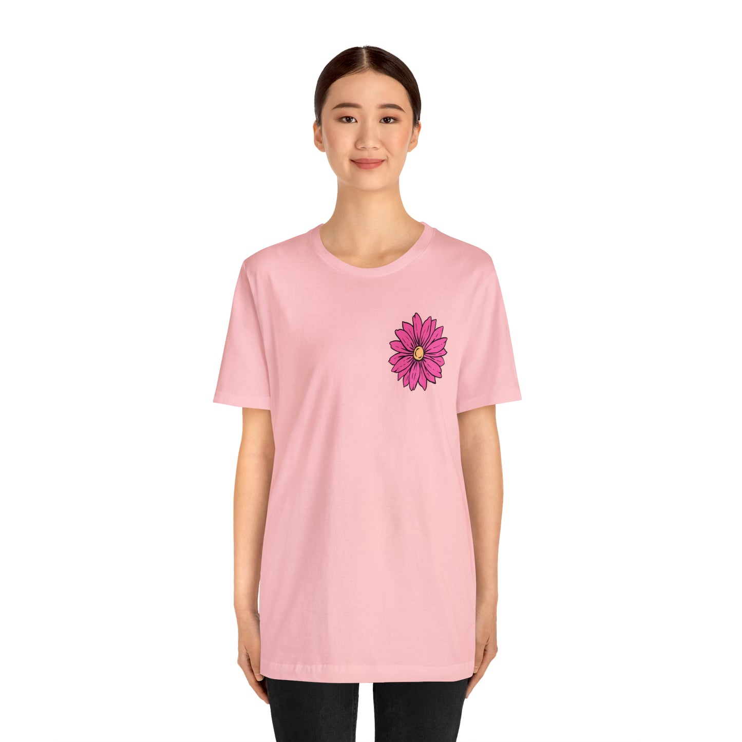 TWO SIDED Positive Energy T-Shirt (Flower on Front - Positive Energy on Back) Christian T-Shirt