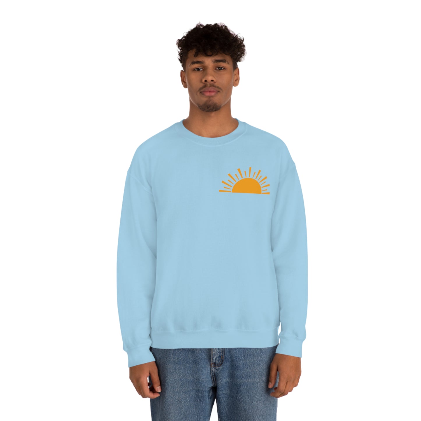 "Sunshine on My Mind" (Front & Back Design) - Unisex Heavy Blend™ Crewneck Sweatshirt