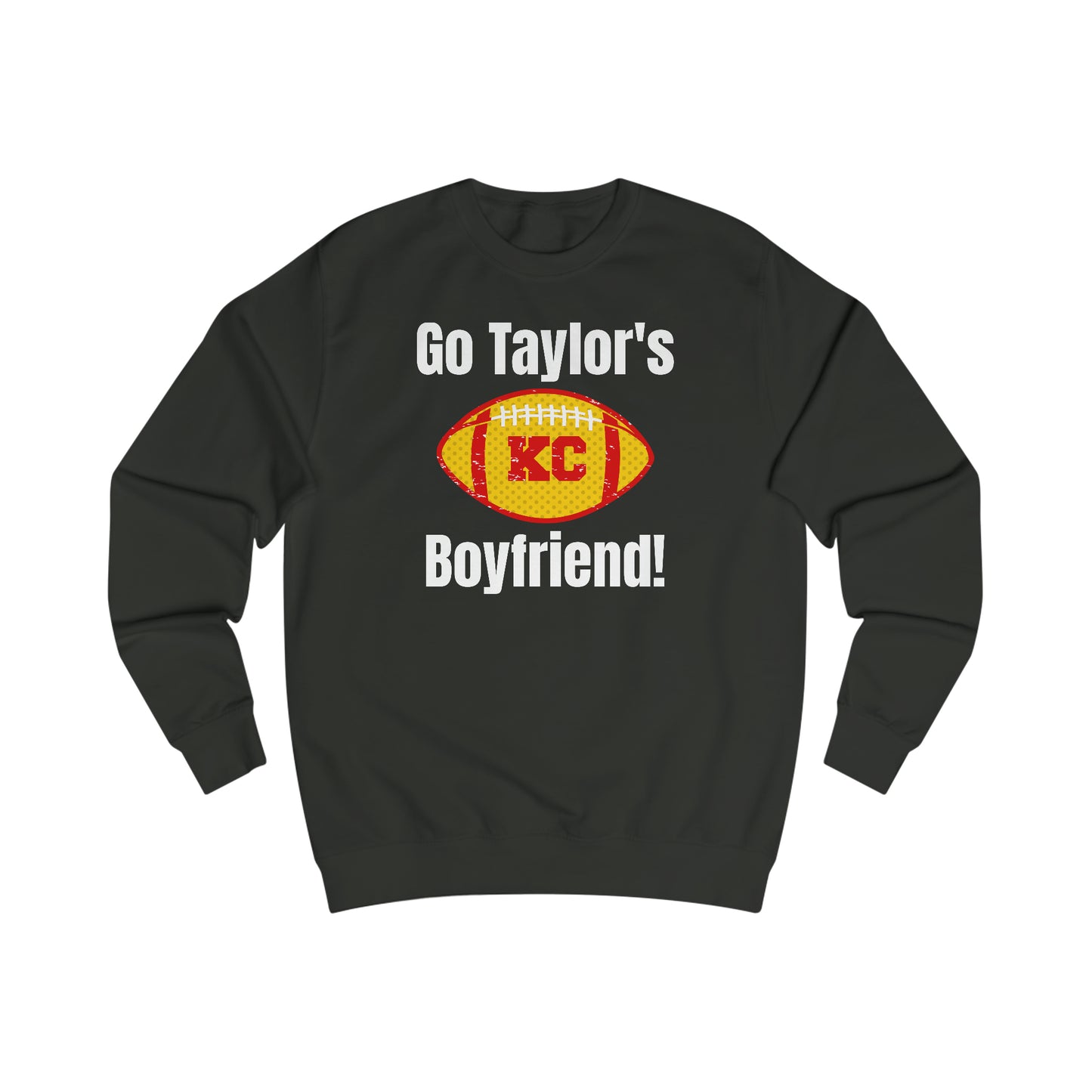 Go Taylor's Boyfriend Swift Kelce Football Shirt  with Swift 87 on back Unisex Heavy Blend™ Crewneck Sweatshirt - FRONT and BACK Design