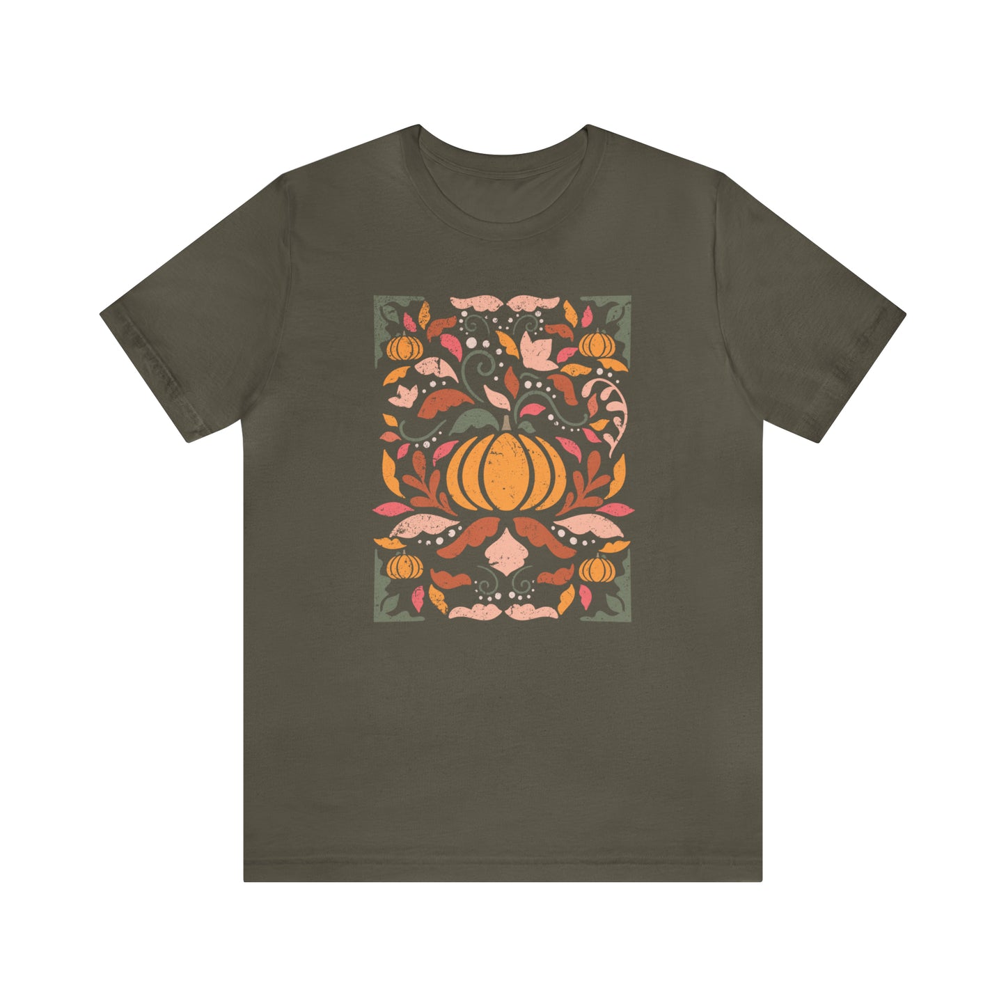 Distressed Boho Fall Floral Mural T-Shirt