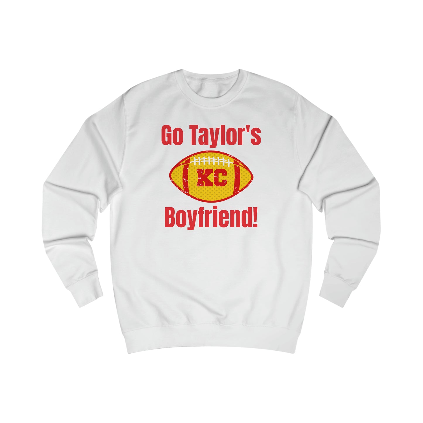 Go Taylor's Boyfriend Swift Kelce Football Shirt  with Swift 87 on back Unisex Heavy Blend™ Crewneck Sweatshirt - FRONT and BACK Design