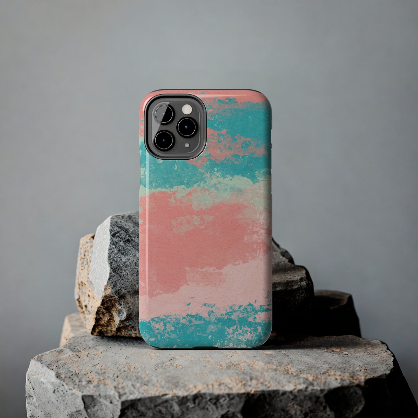 Pink and Turquoise Water Color Tough Phone Cases