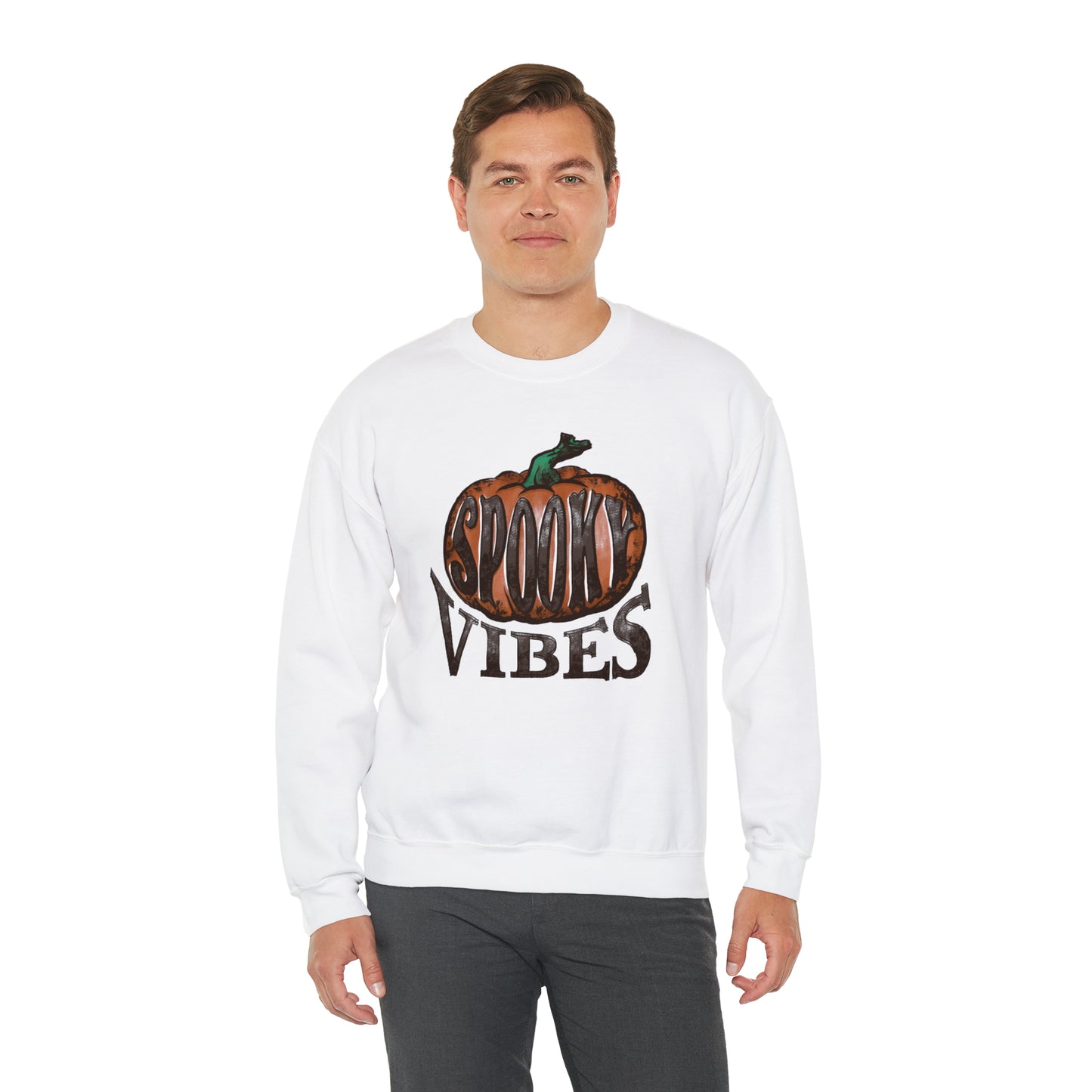 Spooky Vibes Fall Halloween Unisex Heavy Blend™ Crewneck Sweatshirt