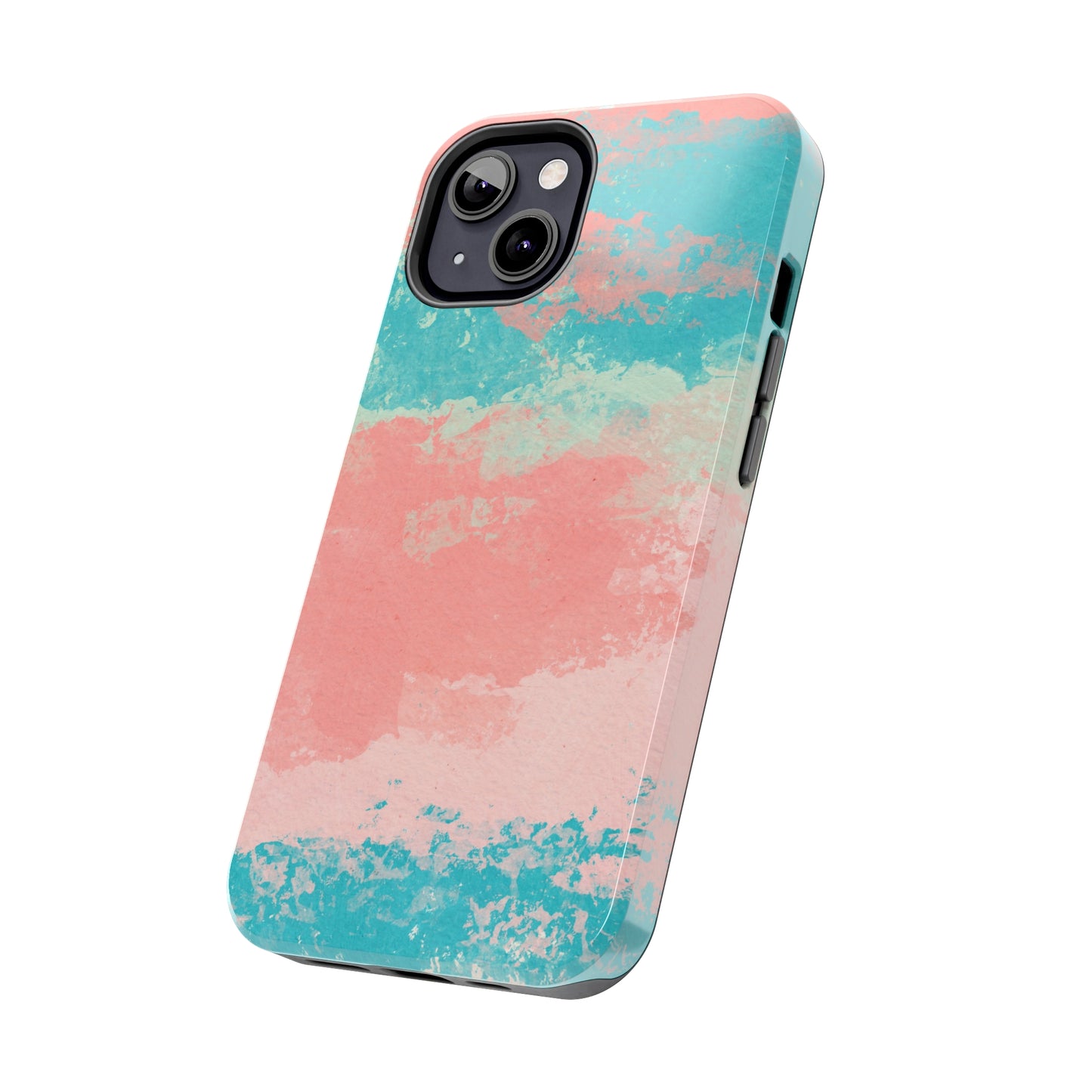 Pink and Turquoise Water Color Tough Phone Cases