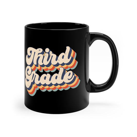 Retro Third Grade 11oz Black Mug