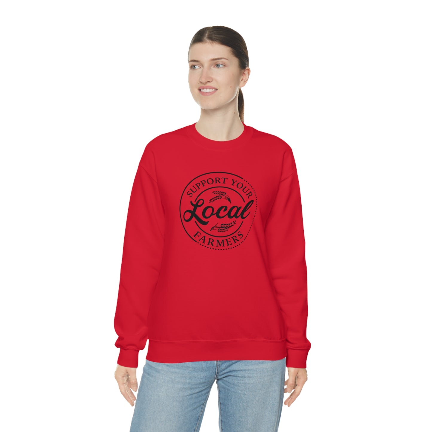 "Support Your Local Farmers" - Unisex Heavy Blend™ Crewneck Sweatshirt