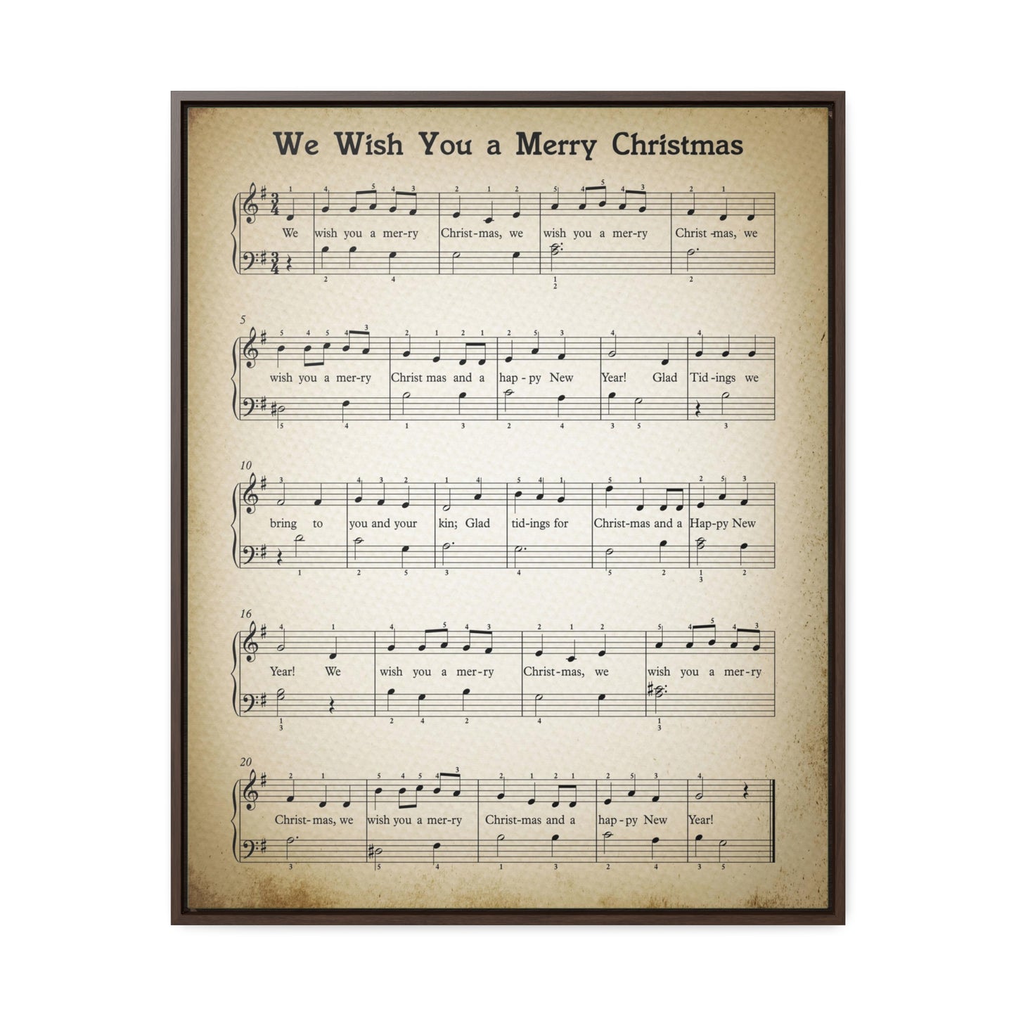 We Wish You a Merry Christmas Gallery Canvas Wraps, Vertical Frame