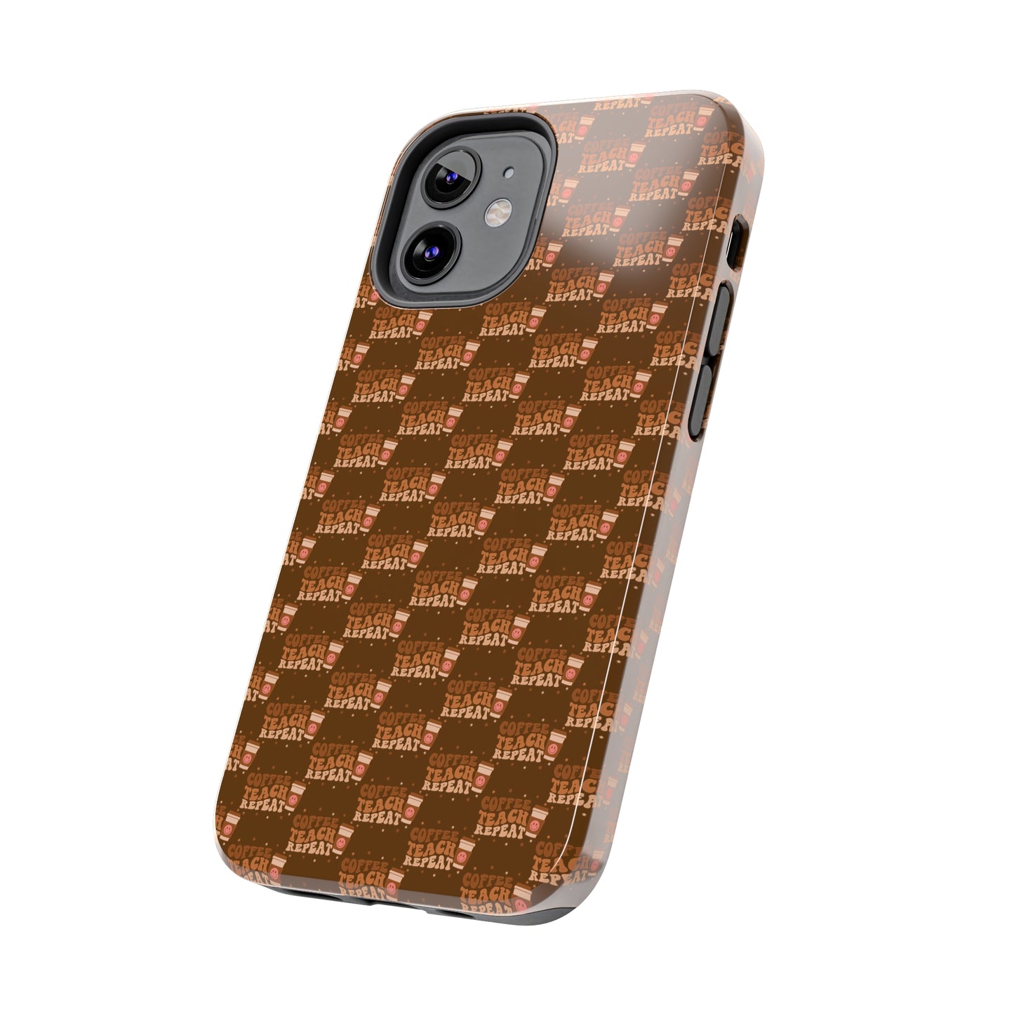 Coffee Teach Repeat Patterned Tough Phone Cases