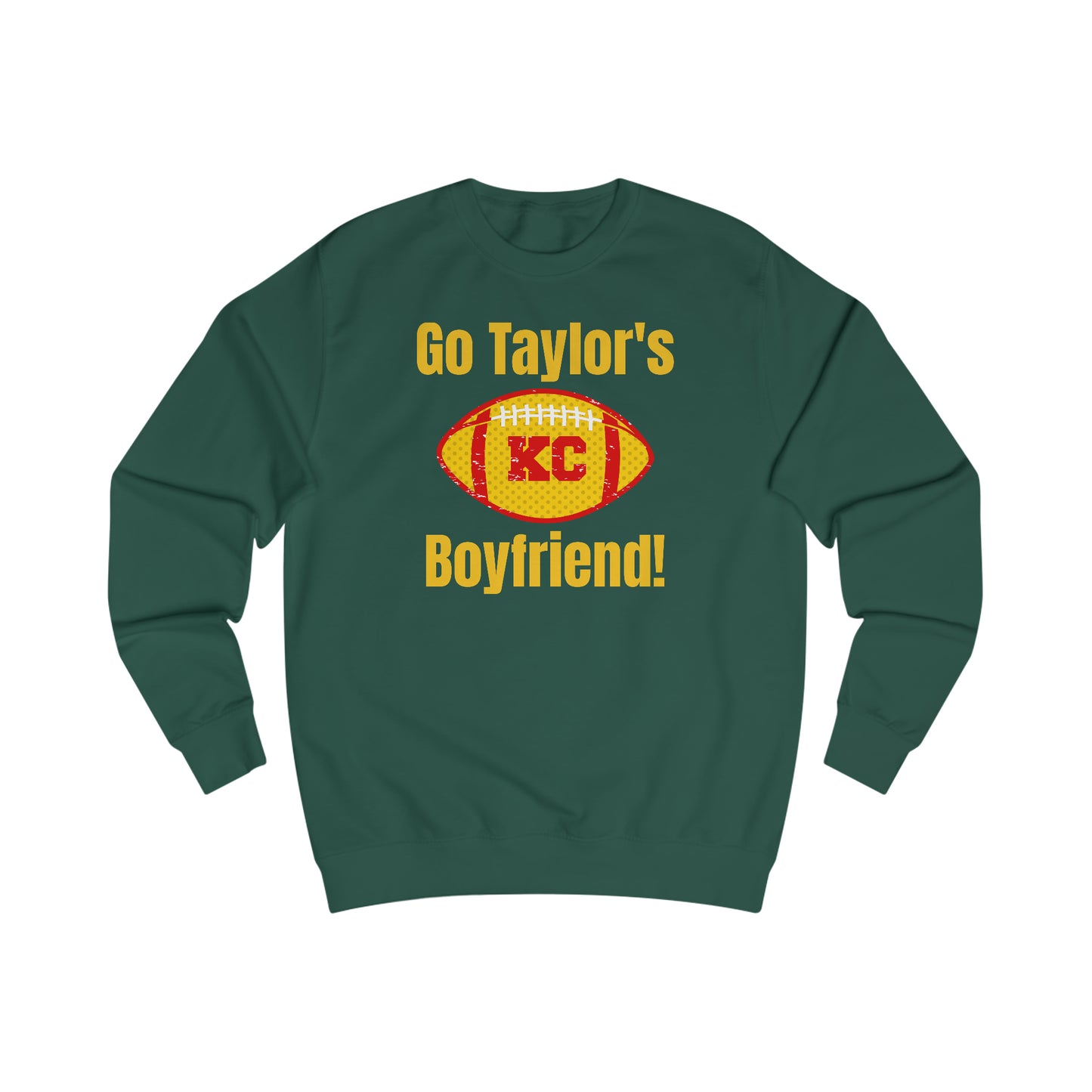 Go Taylor's Boyfriend Swift Kelce Football Shirt  with Swift 87 on back Unisex Heavy Blend™ Crewneck Sweatshirt - FRONT and BACK Design