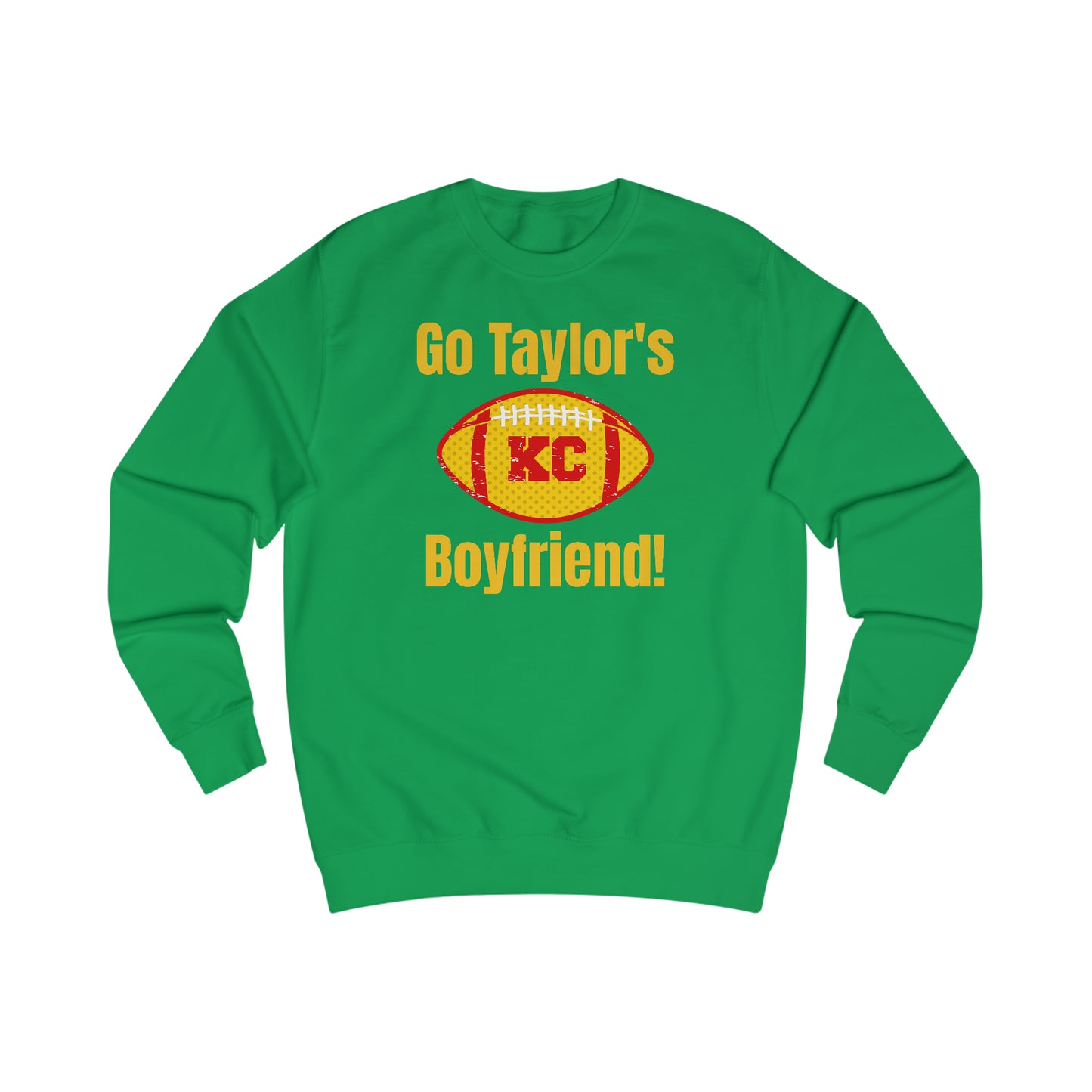 Go Taylor's Boyfriend Swift Kelce Football Shirt  with Swift 87 on back Unisex Heavy Blend™ Crewneck Sweatshirt - FRONT and BACK Design