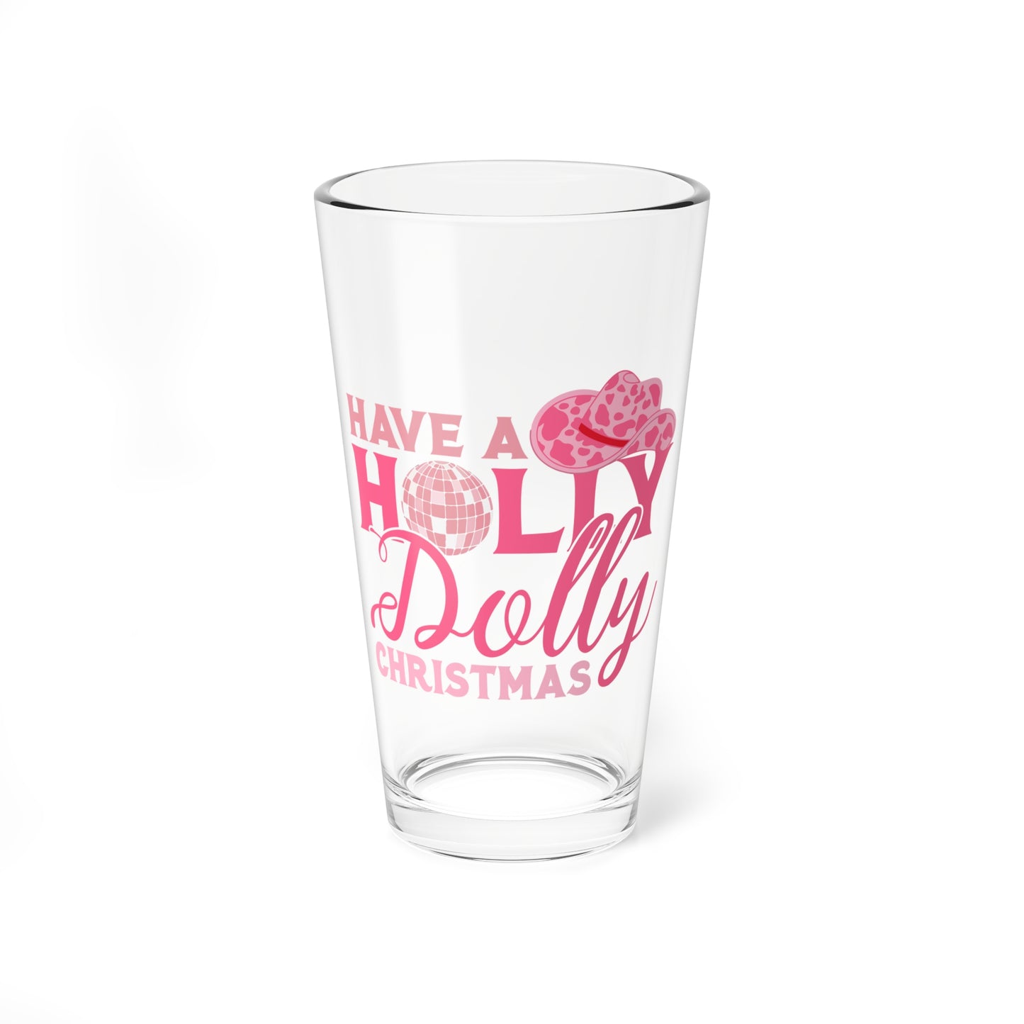 Have a Holly Dolly Christmas Mixing Glass, 16oz