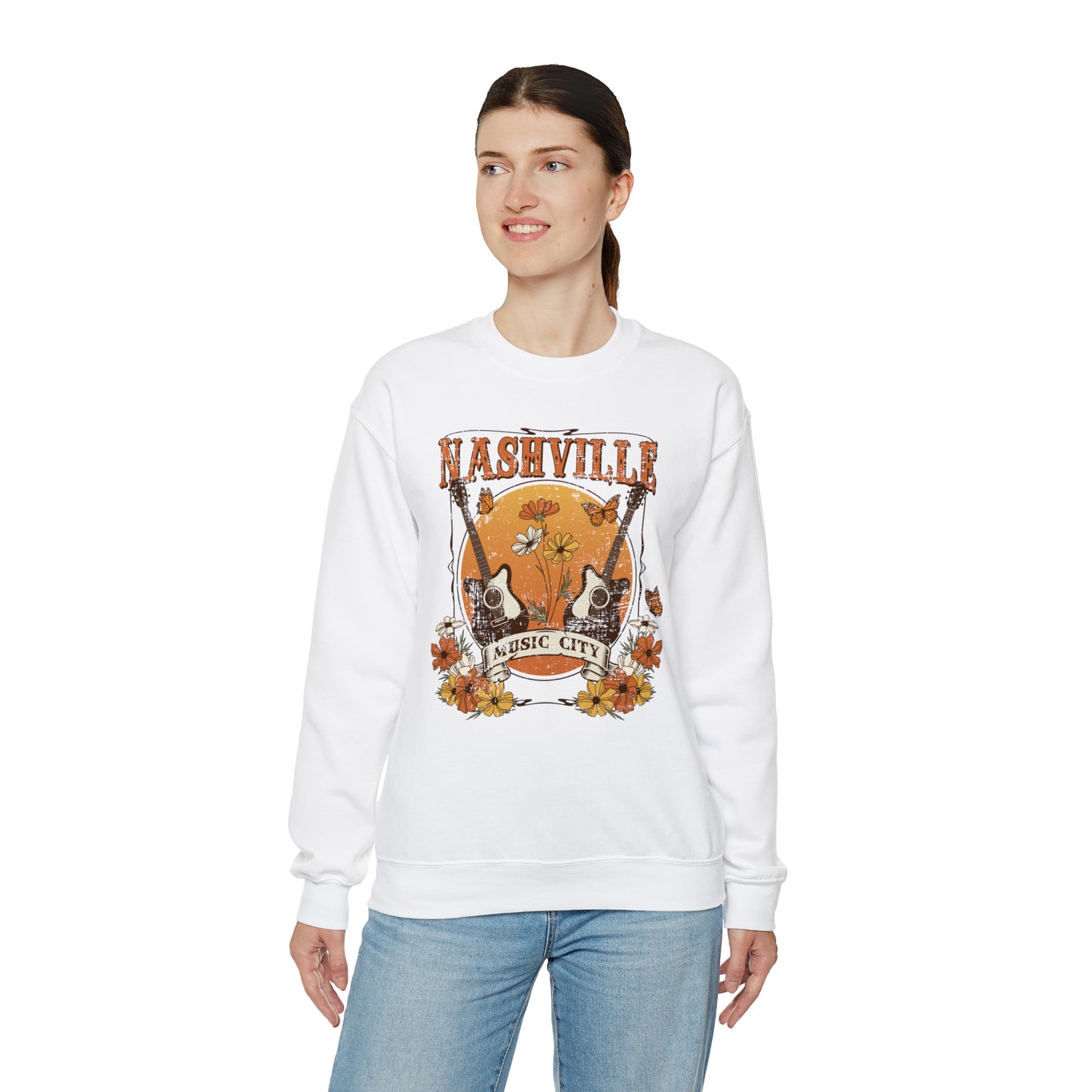 Nashville Music City Heavy Blend™ Crewneck Sweatshirt