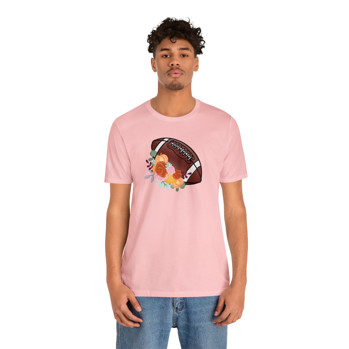 Fall Floral Football  T-Shirt