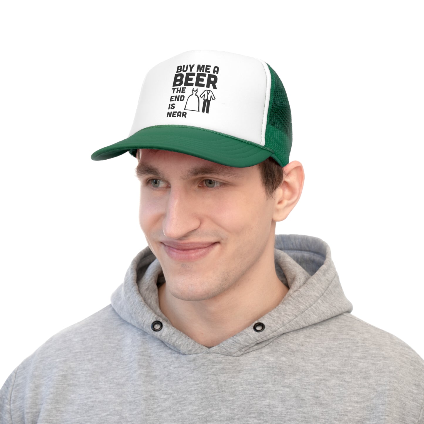 Buy Me A Beer the End is Near Tall Trucker Caps