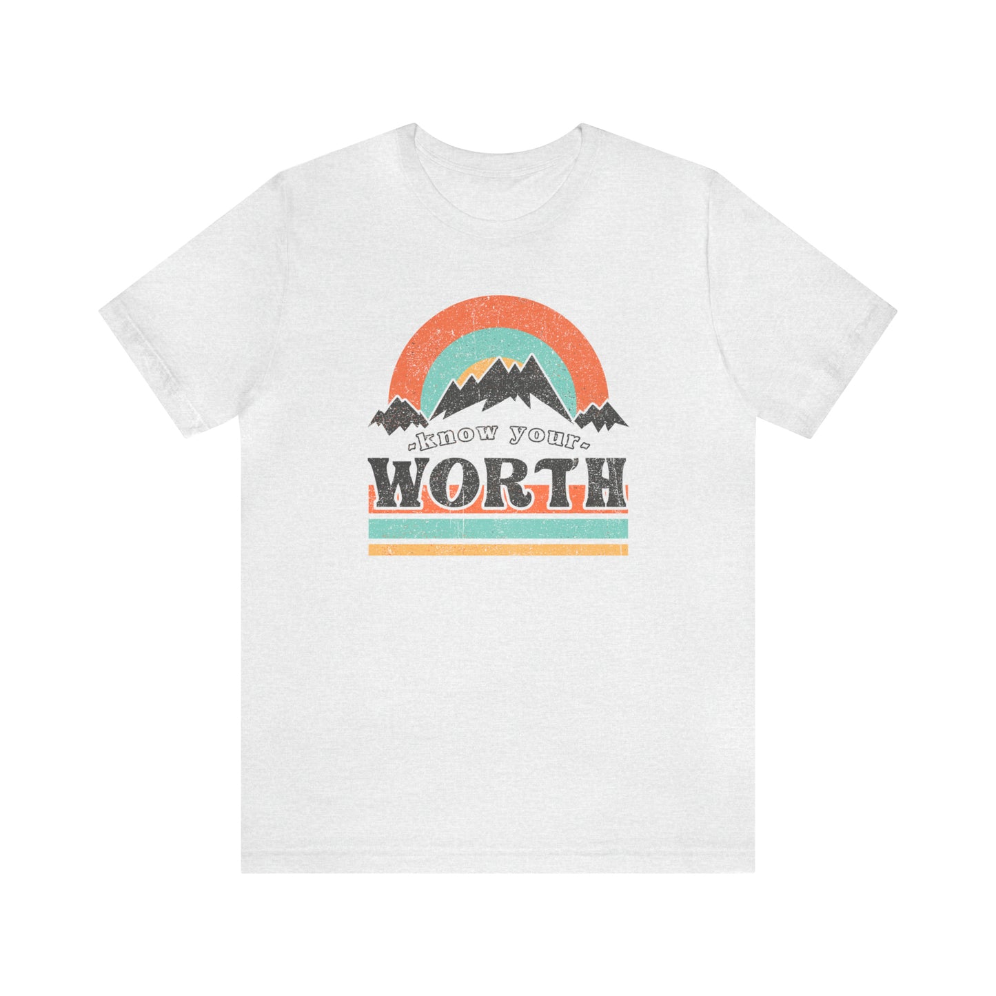 "Know Your Worth" Unisex Jersey Short Sleeve Tee