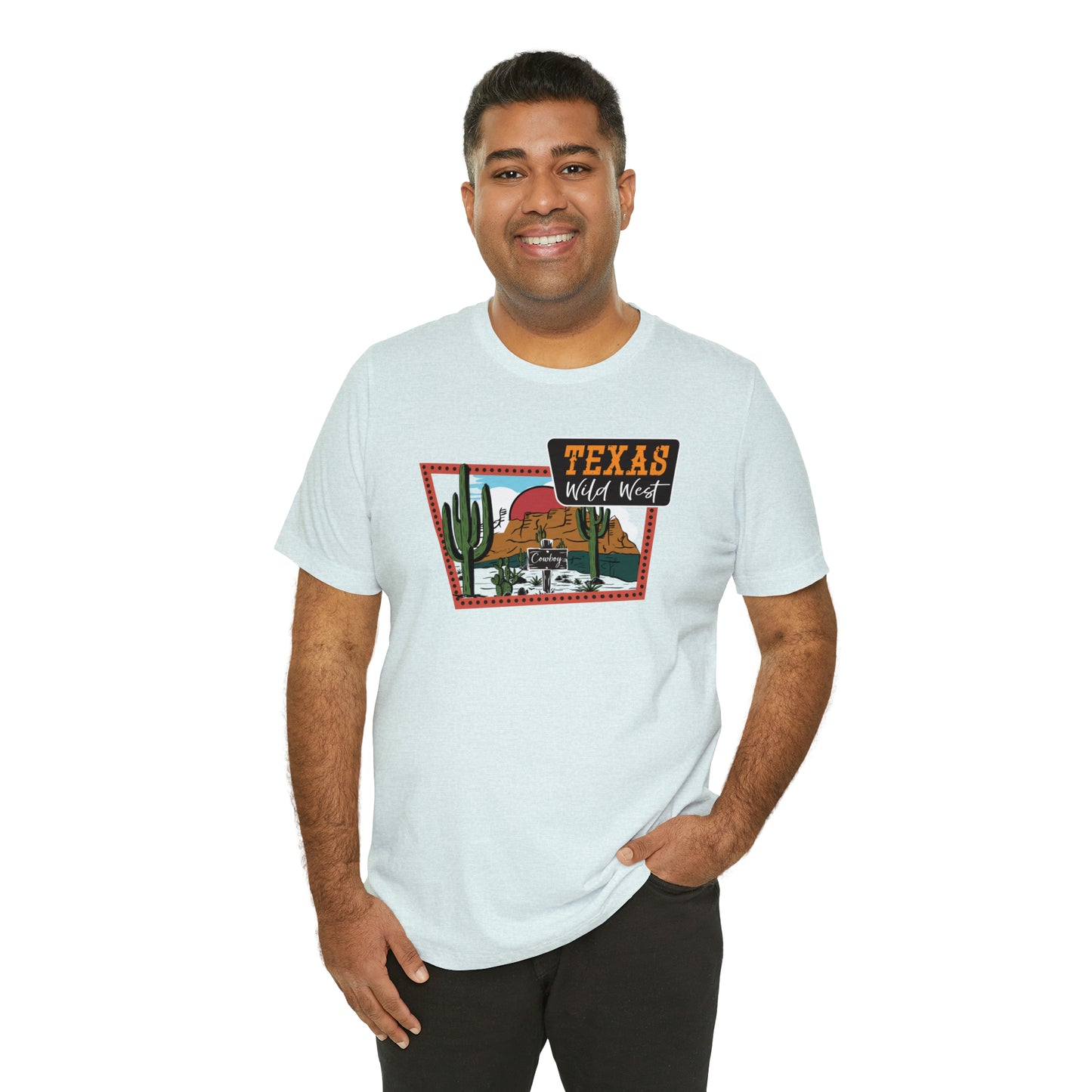 Texas Wild West Unisex Jersey Short Sleeve Tees