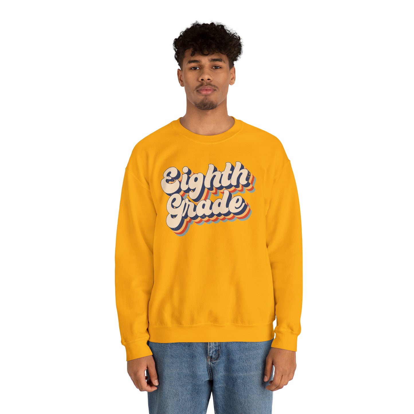 Retro Eighth Grade Unisex Heavy Blend™ Crewneck Sweatshirt