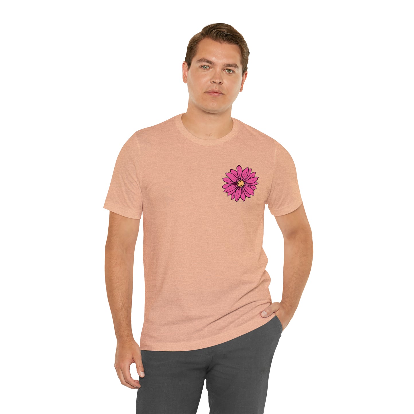 TWO SIDED Positive Energy T-Shirt (Flower on Front - Positive Energy on Back) Christian T-Shirt