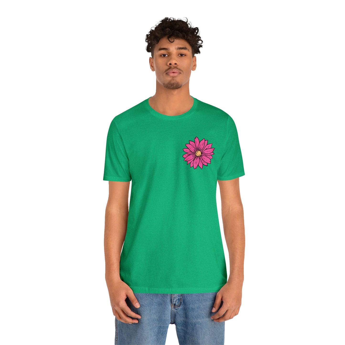 TWO SIDED Positive Energy T-Shirt (Flower on Front - Positive Energy on Back) Christian T-Shirt